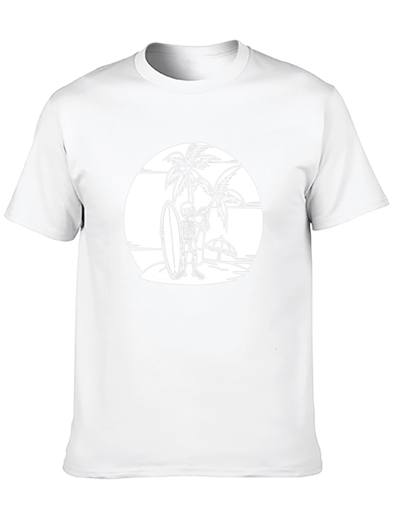 Skeleton Surfer T-Shirt - Beach Vibes