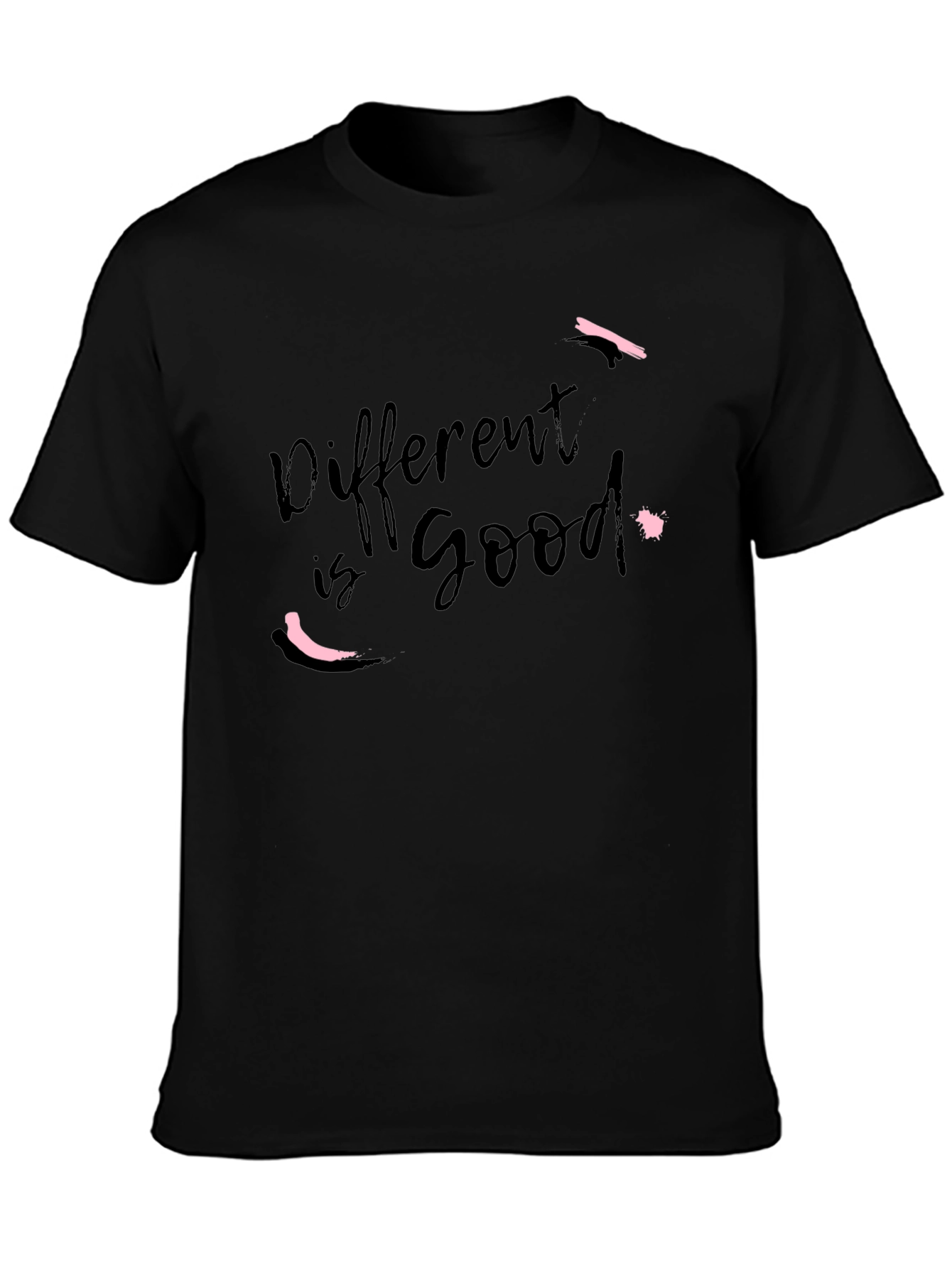 Different is Good Black Graphic Tee