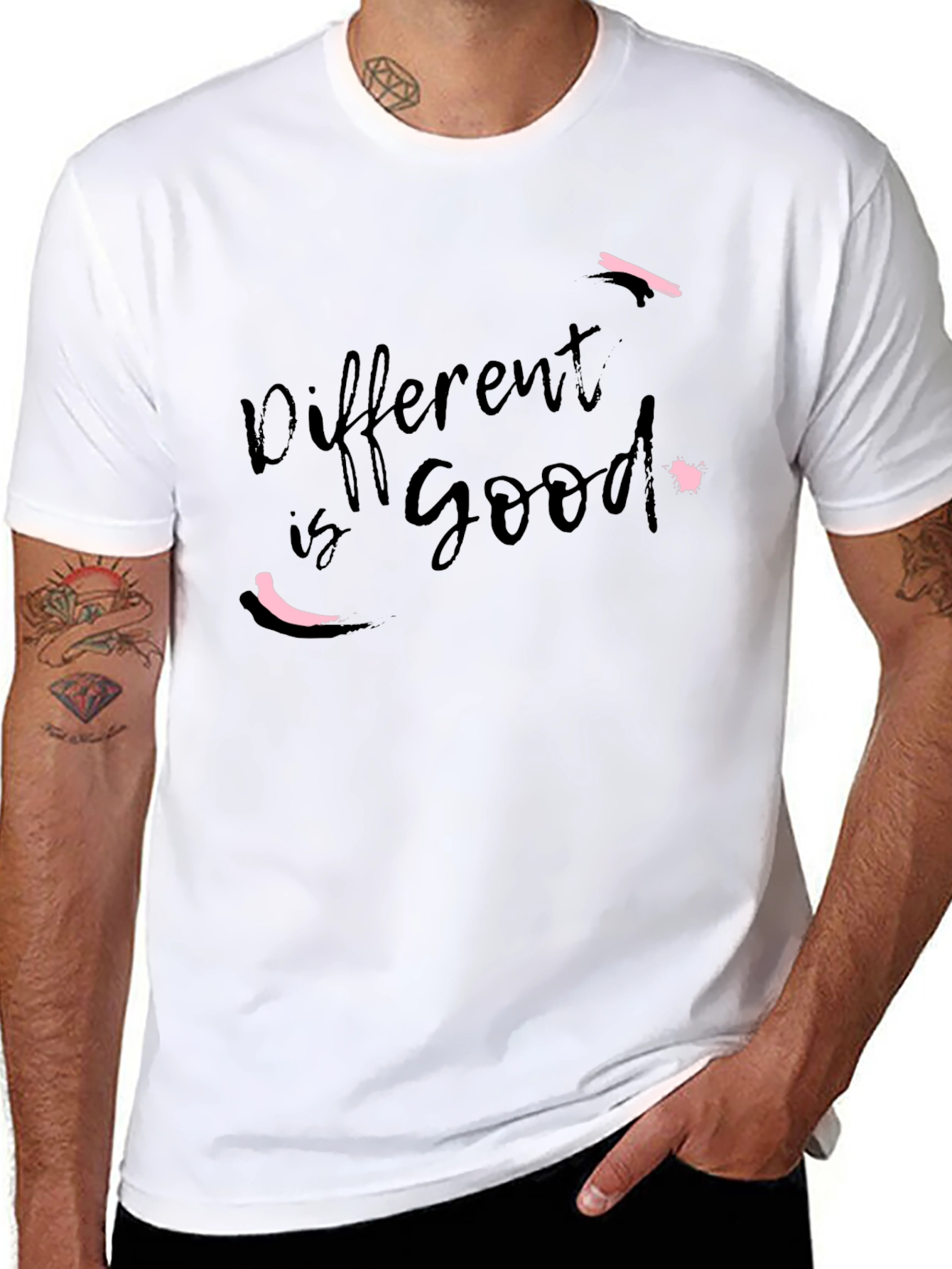 Different is Good Black Graphic Tee