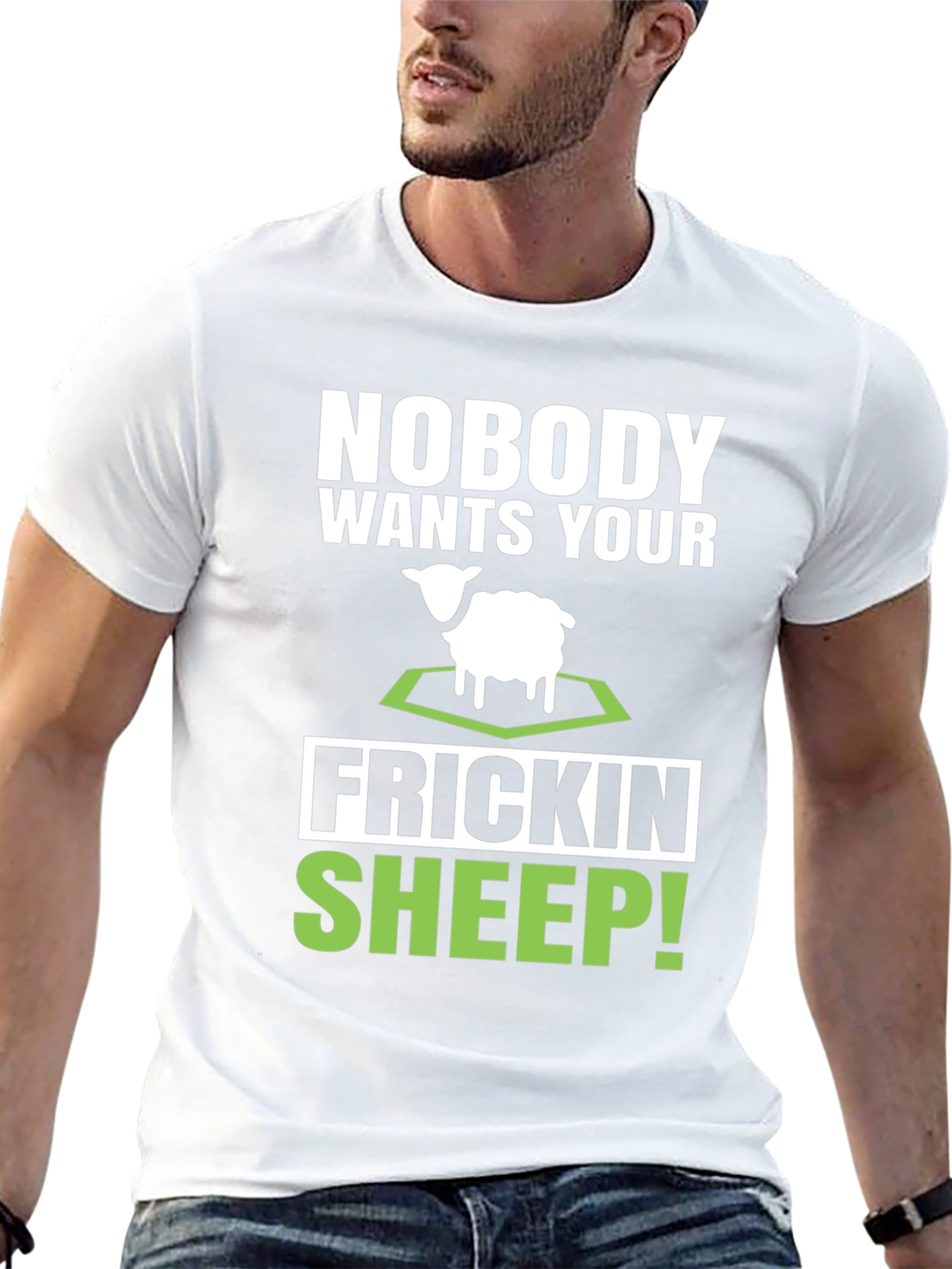 Funny Sheep Graphic Tee - Novelty T-Shirt
