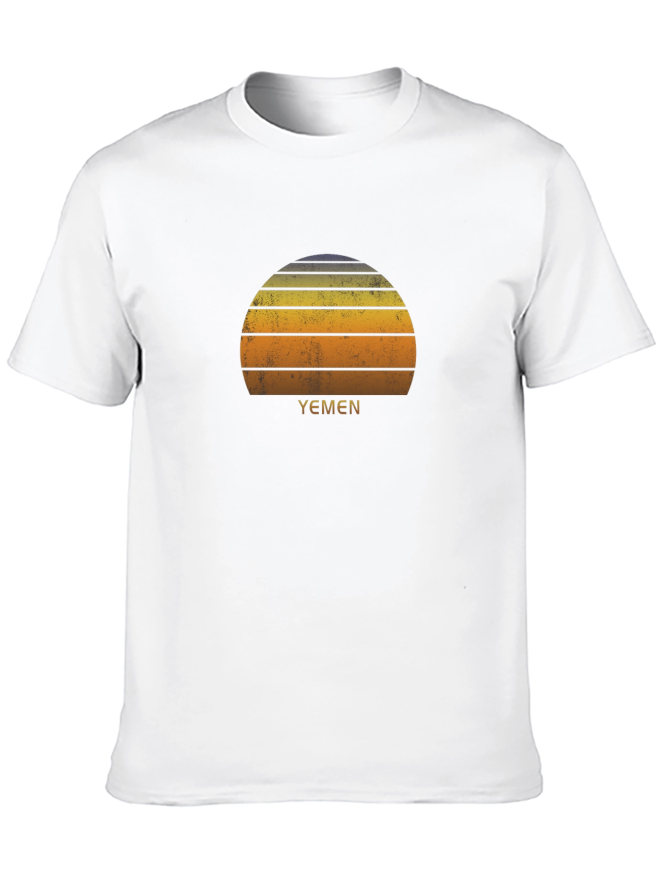 Yemen Retro Sunset Black T-Shirt