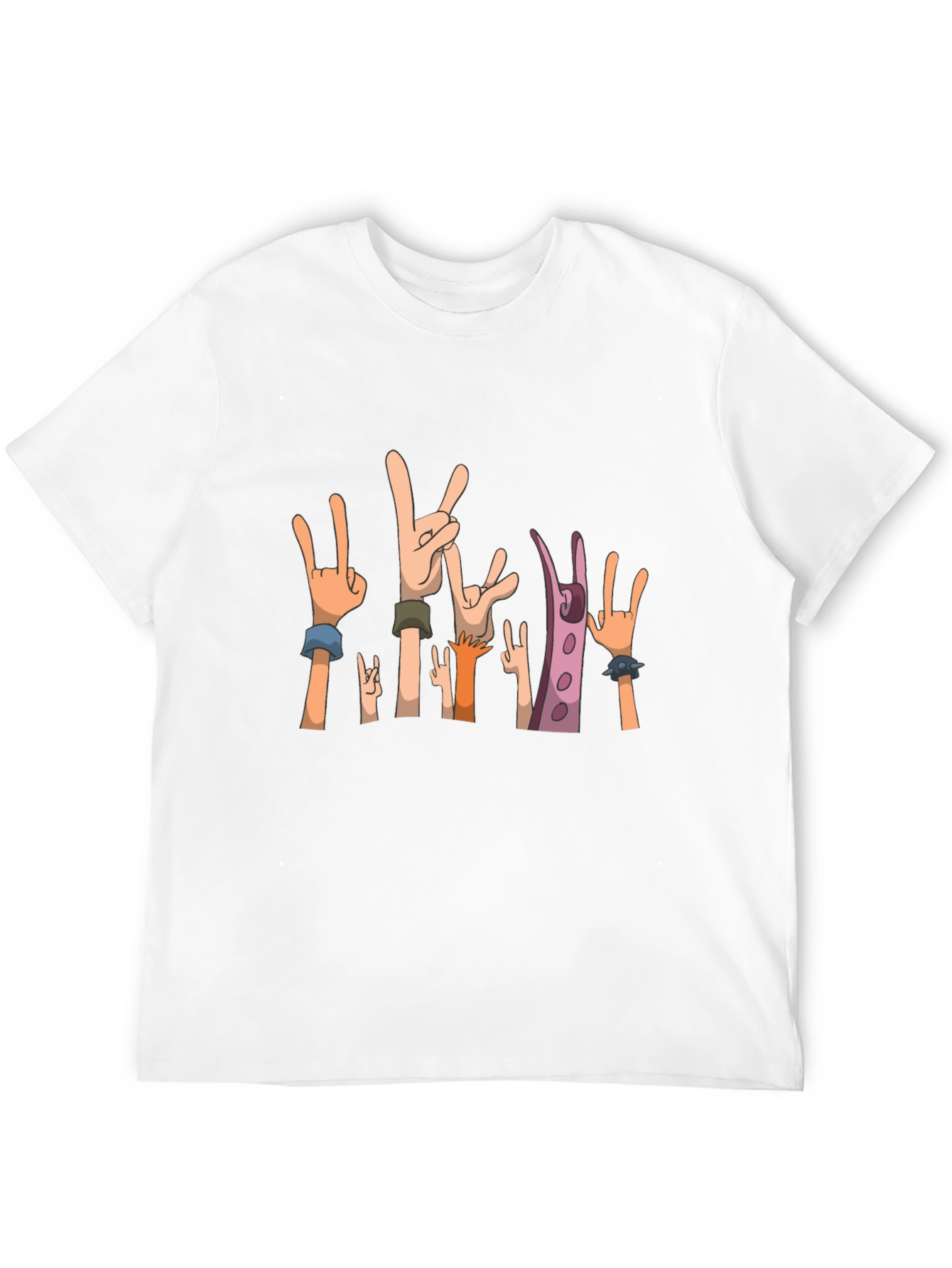 Rock On! Graphic Print Black T-Shirt