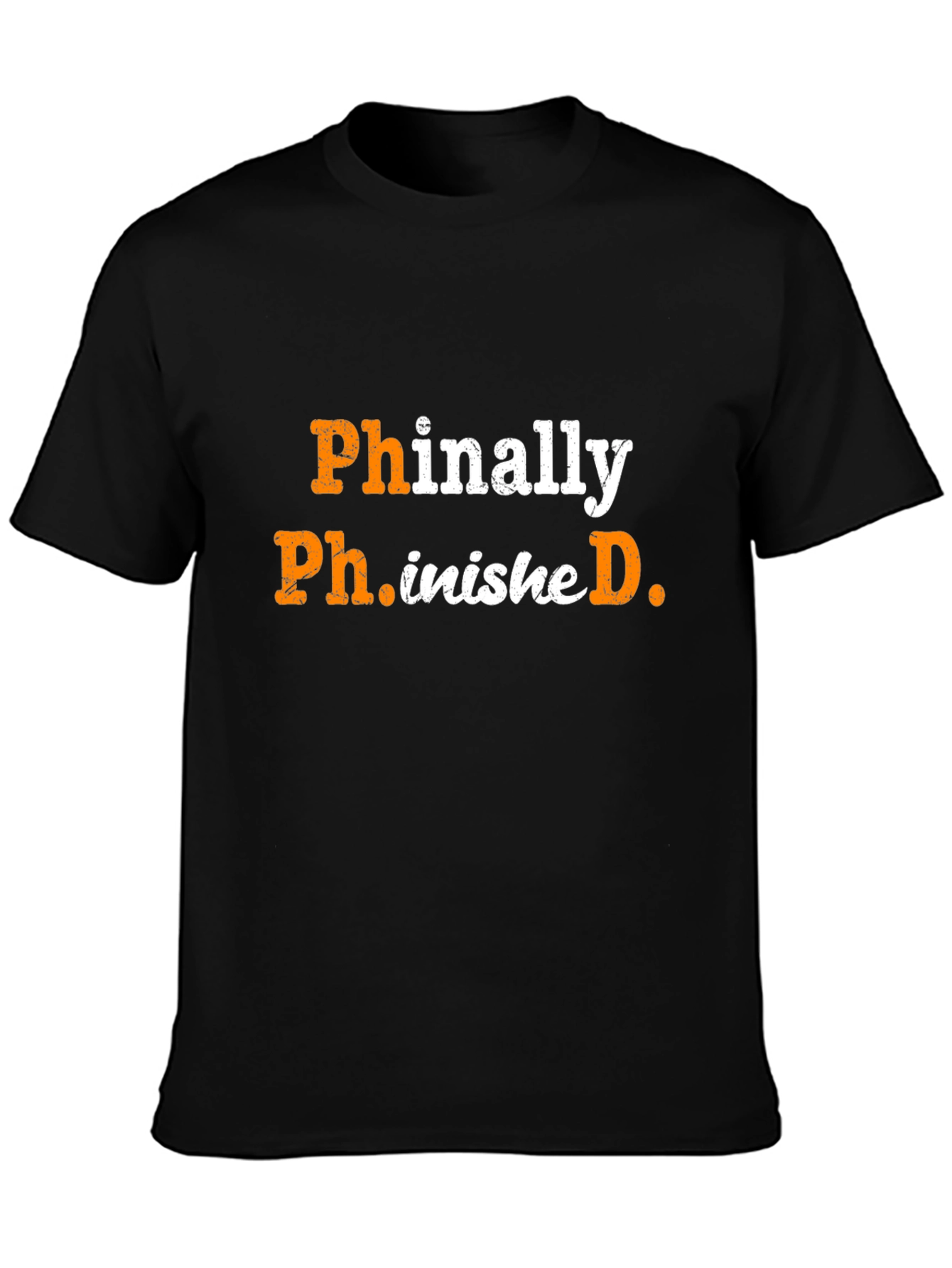 Phinally Ph.inished. Black PhD Graduation T-Shirt