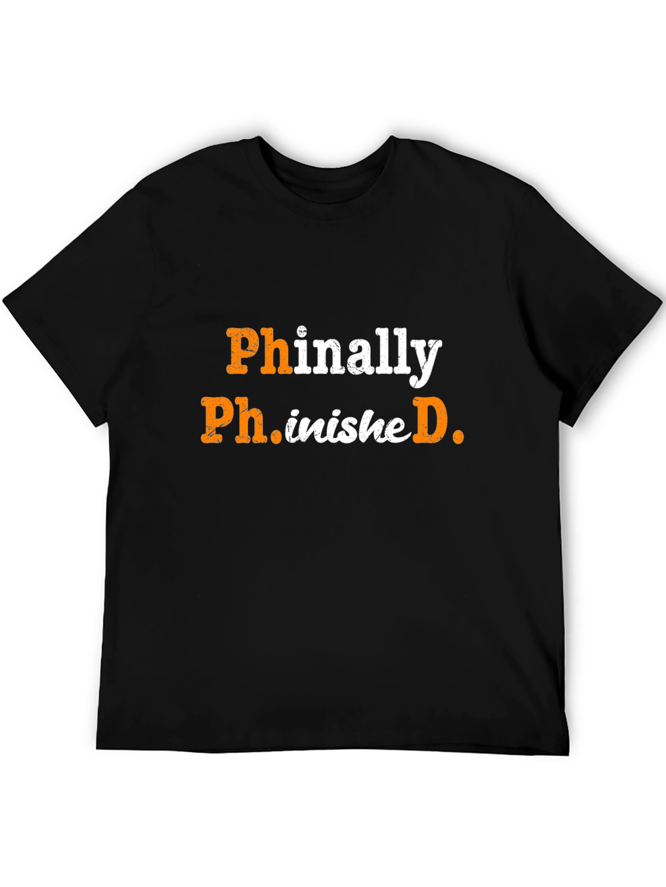 Phinally Ph.inished. Black PhD Graduation T-Shirt