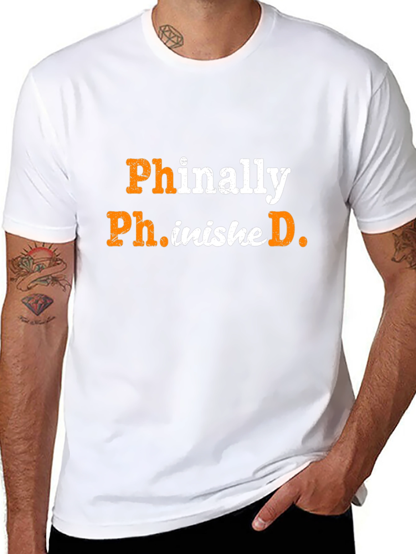 Phinally Ph.inished. Black PhD Graduation T-Shirt