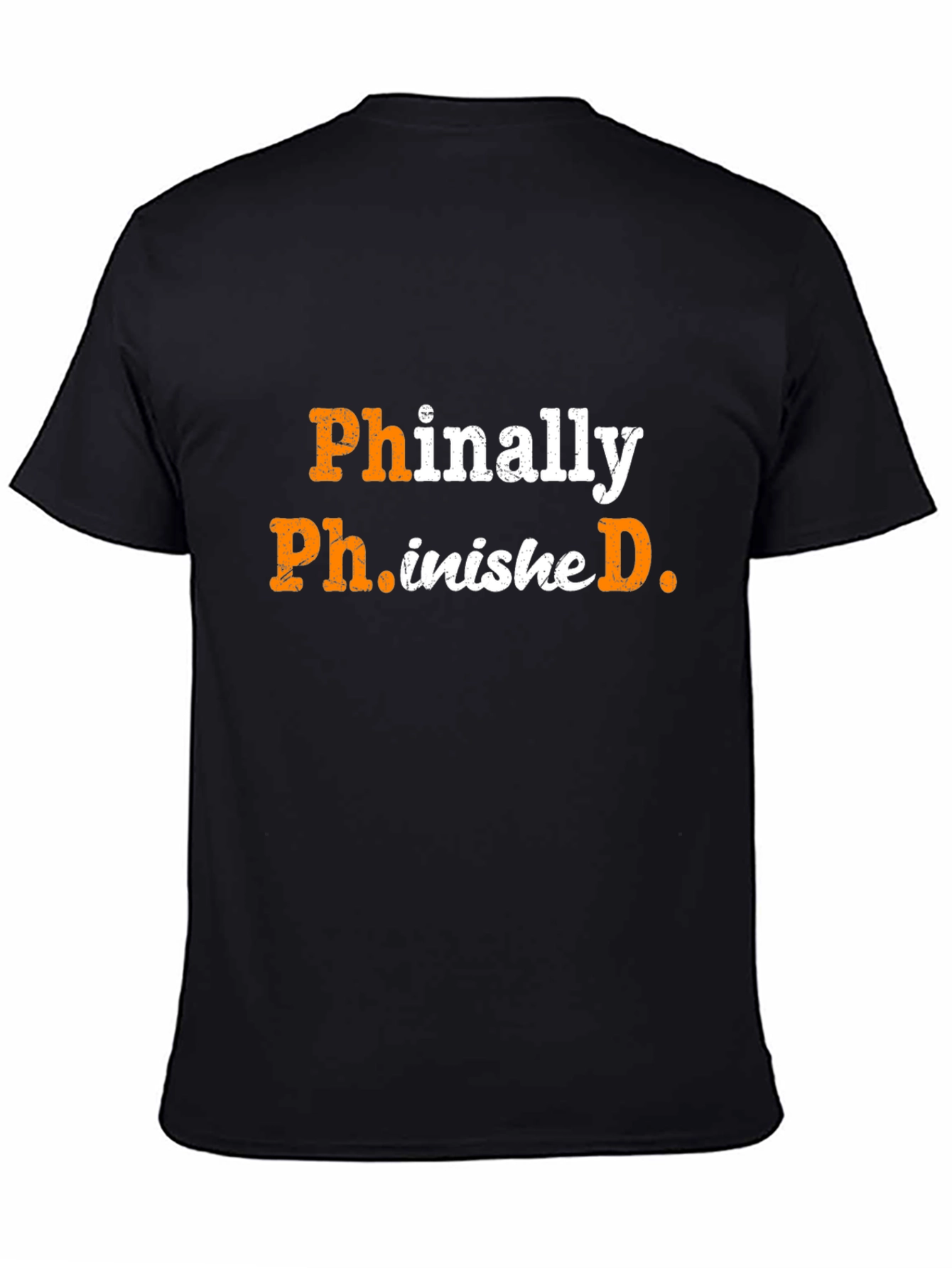 Phinally Ph.inished. Black PhD Graduation T-Shirt