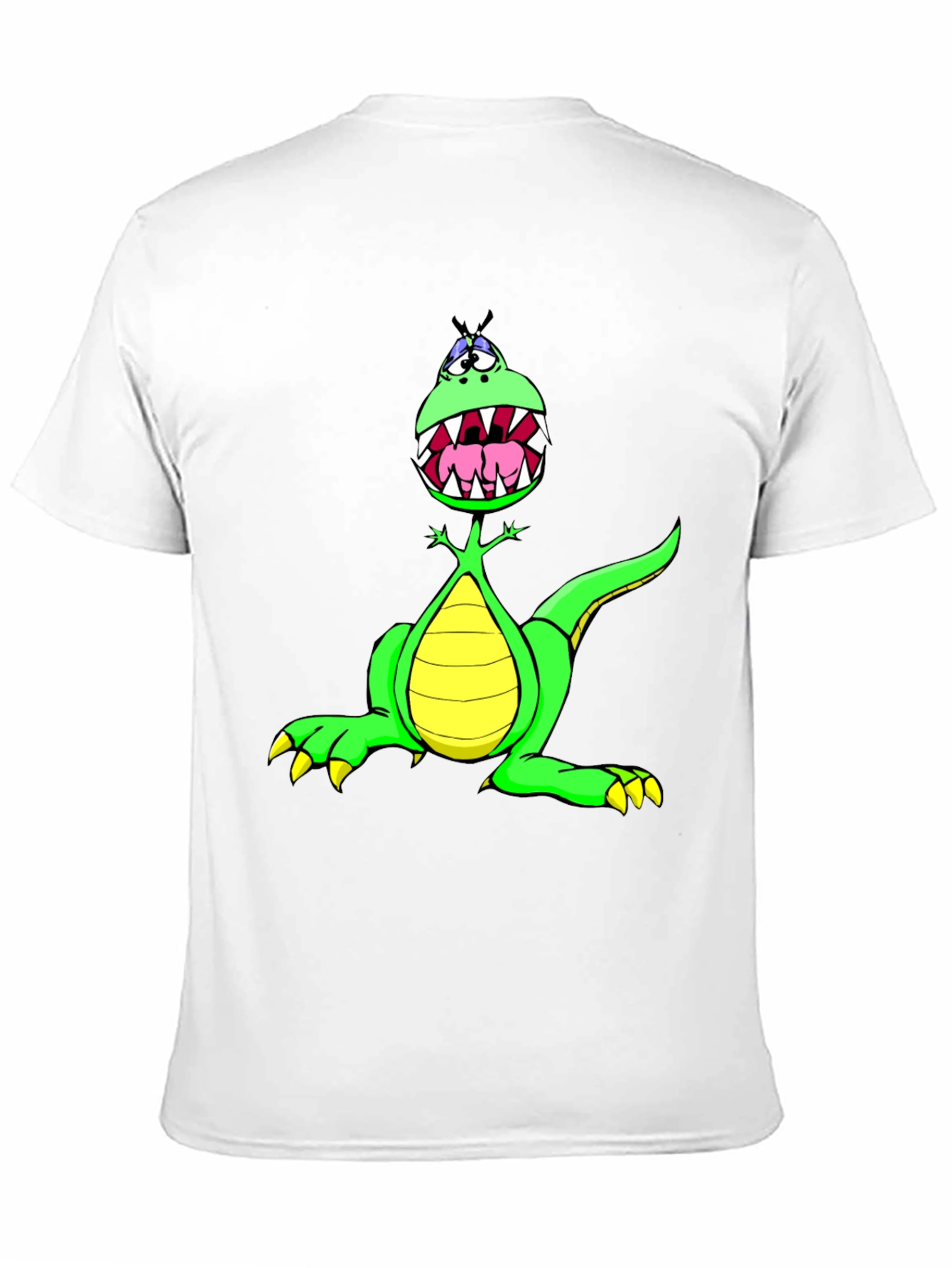 Cartoon Dinosaur Graphic Tee - Funny T-Shirt