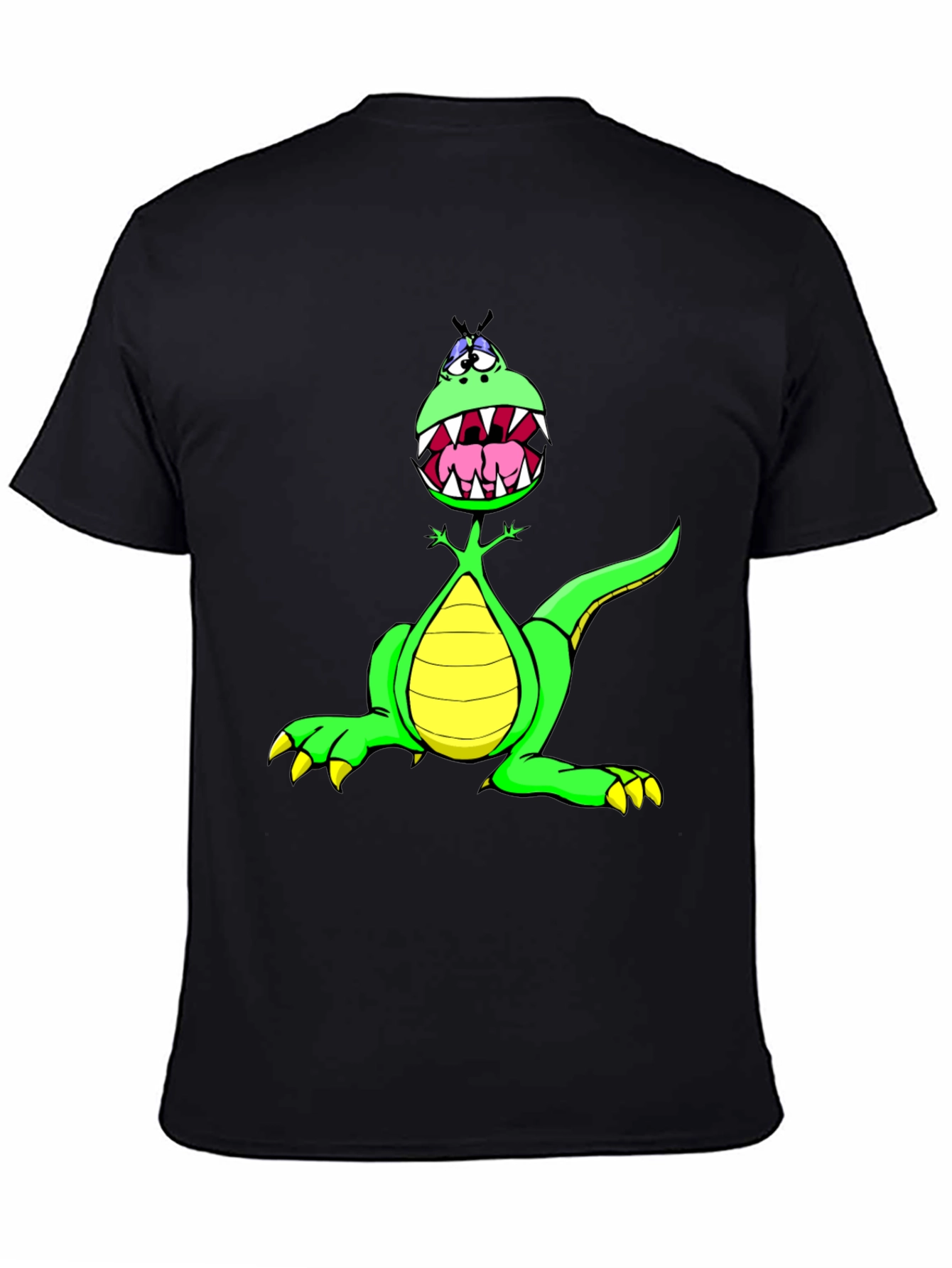 Cartoon Dinosaur Graphic Tee - Funny T-Shirt