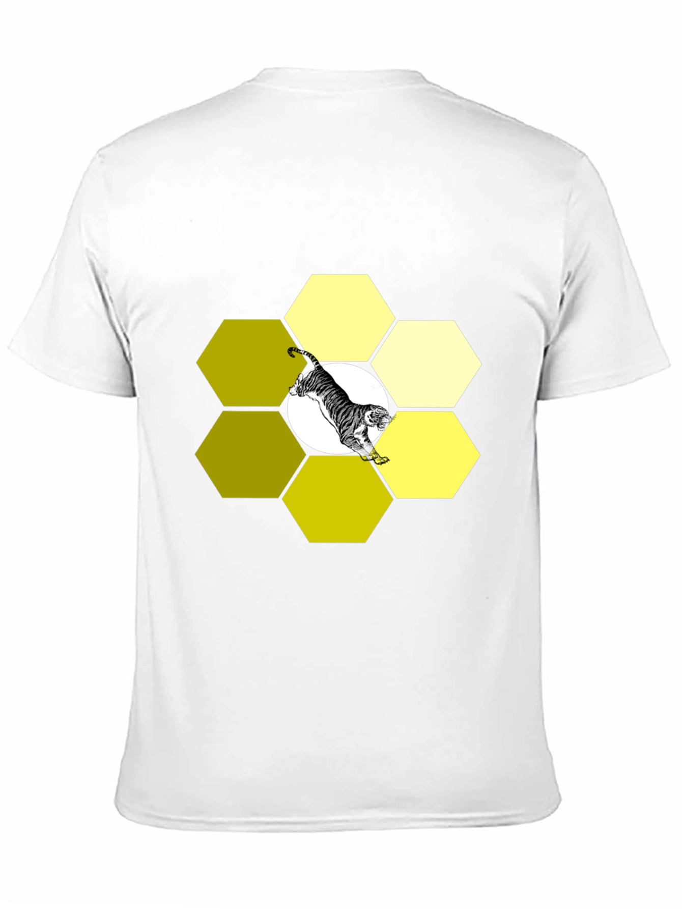 Tiger Hexagon Black Graphic Tee