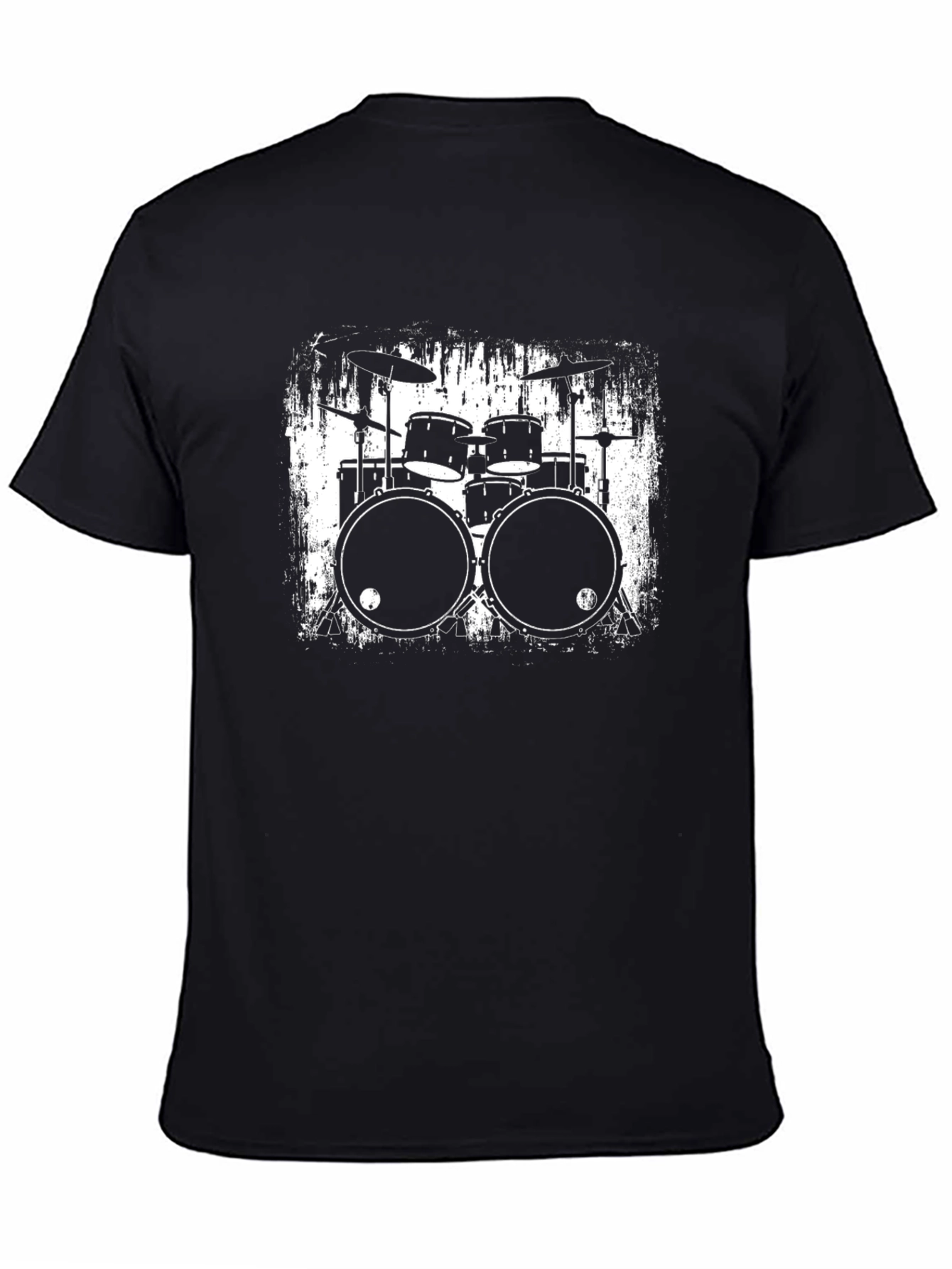 Drum Set Graphic Tee - Black