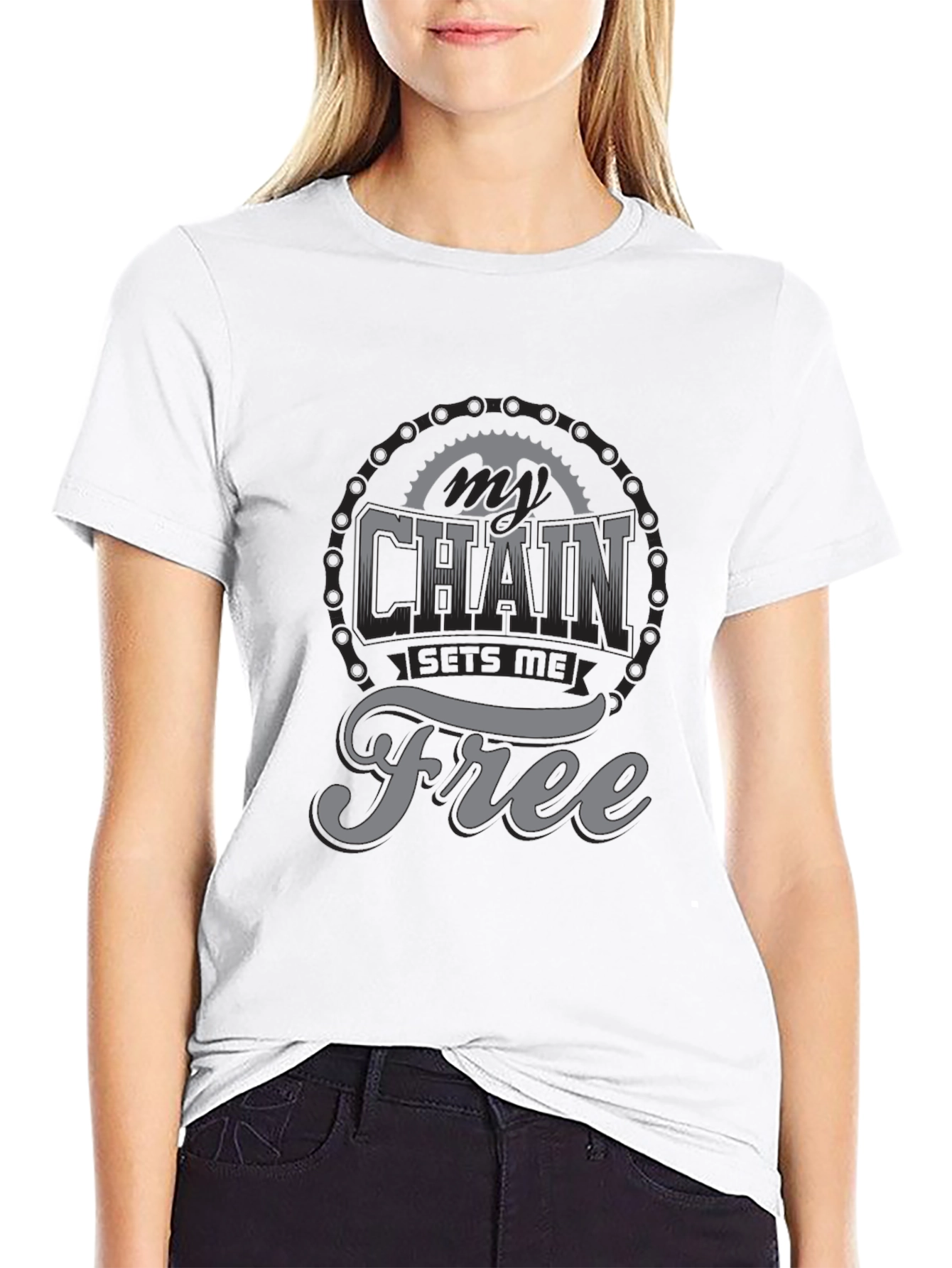 My Chain Sets Me Free T-Shirt - Biker Design