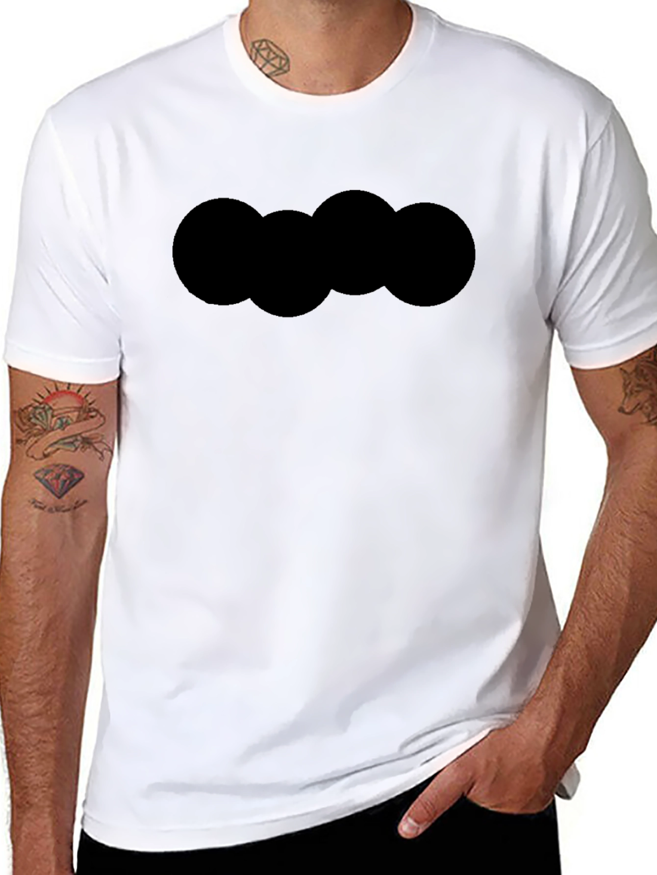 Black Graphic Tee - Cloud Design