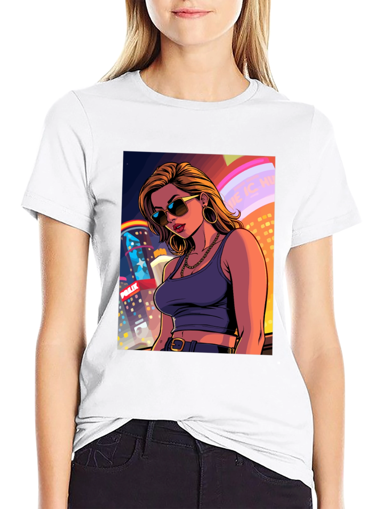 City Girl T-Shirt - Cool Cartoon Graphic Tee