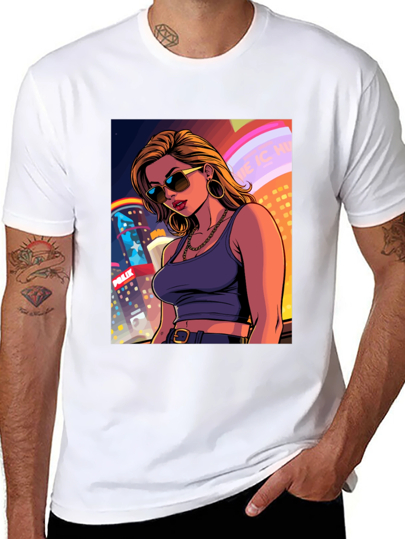 City Girl T-Shirt - Cool Cartoon Graphic Tee