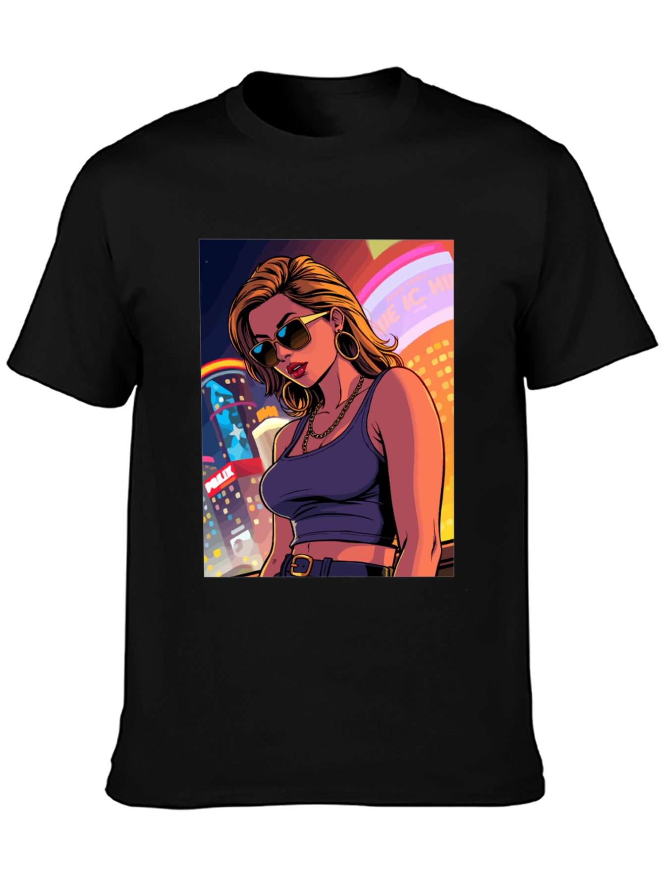 City Girl T-Shirt - Cool Cartoon Graphic Tee