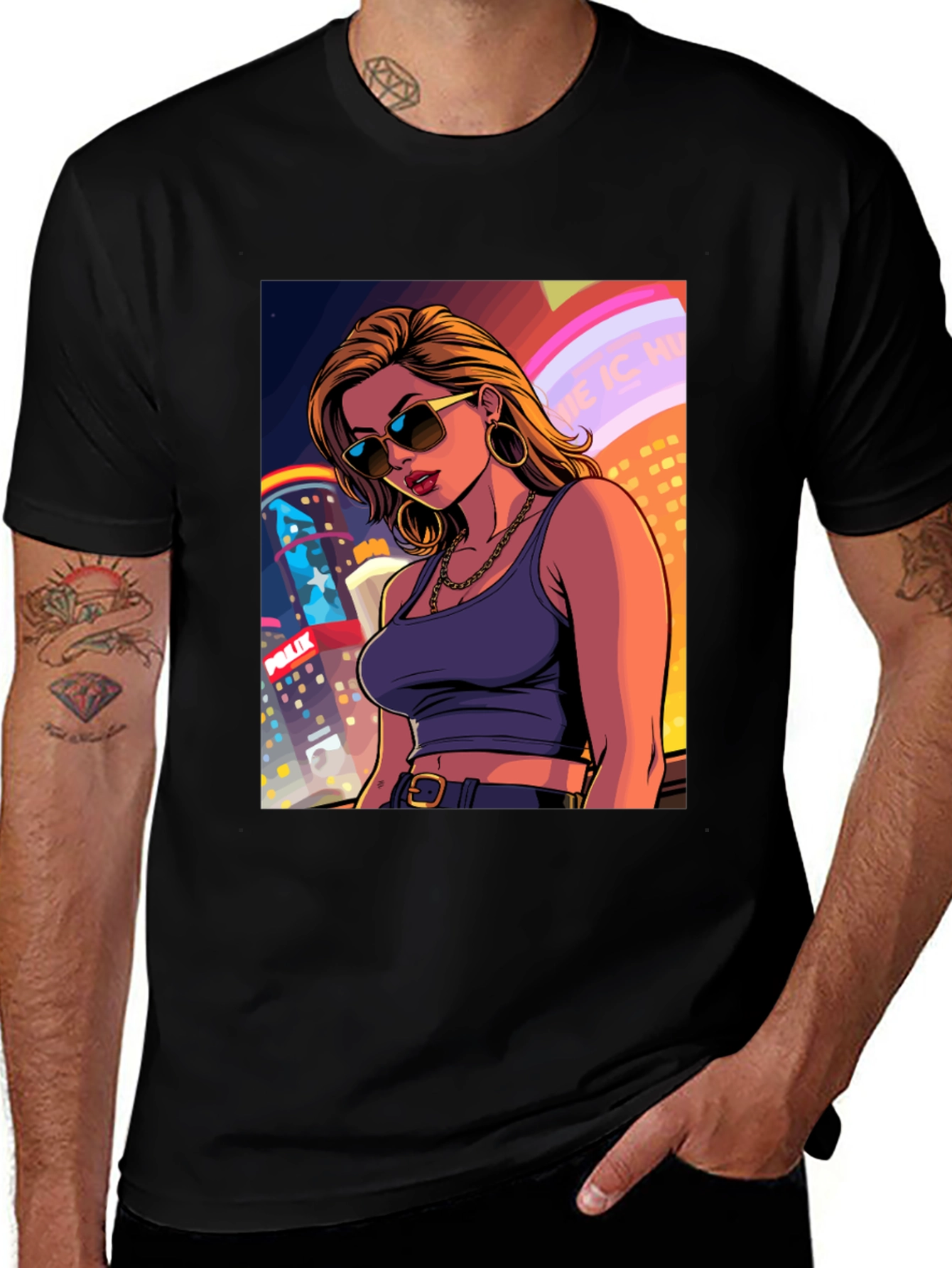 City Girl T-Shirt - Cool Cartoon Graphic Tee
