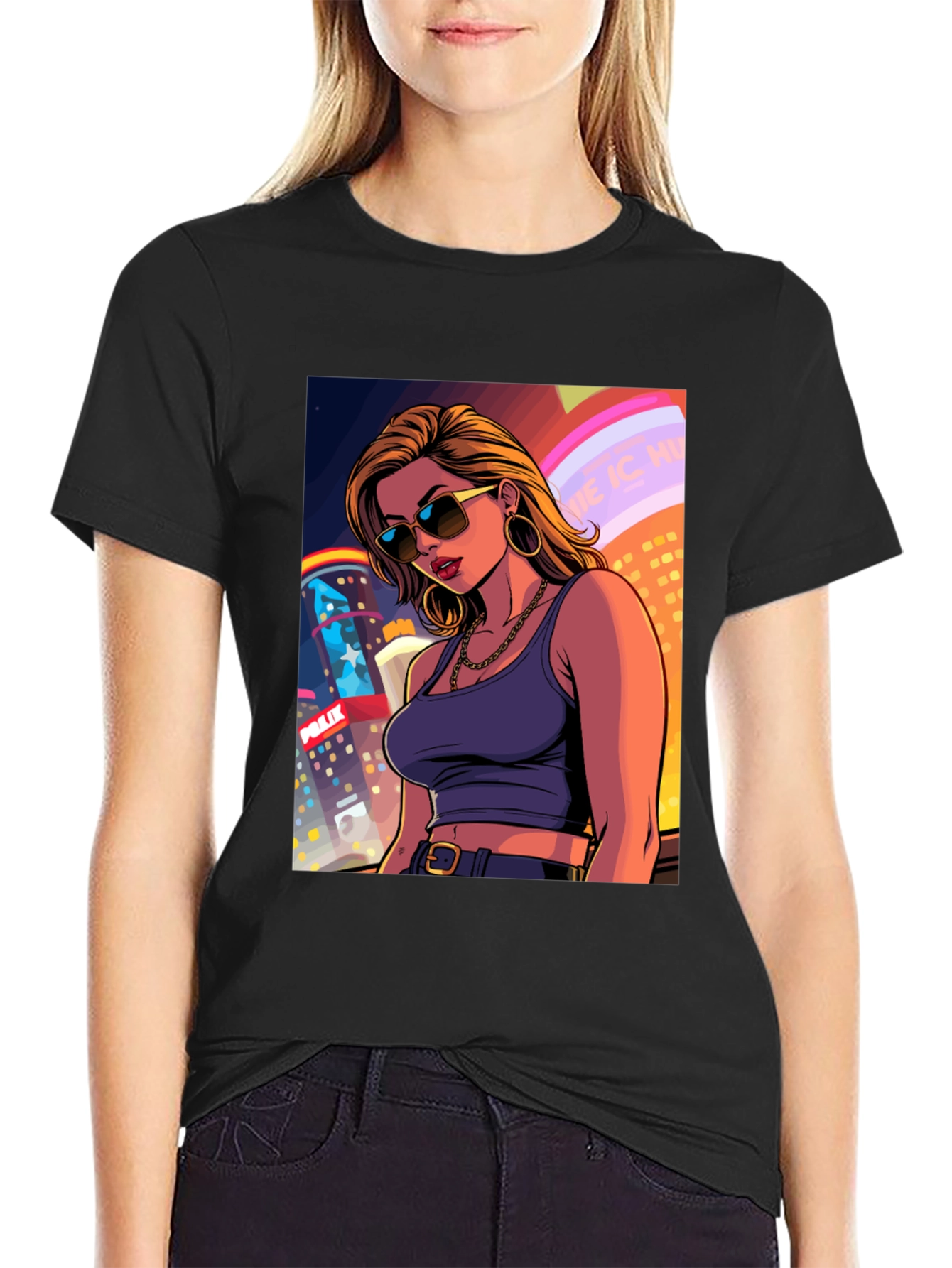 City Girl T-Shirt - Cool Cartoon Graphic Tee