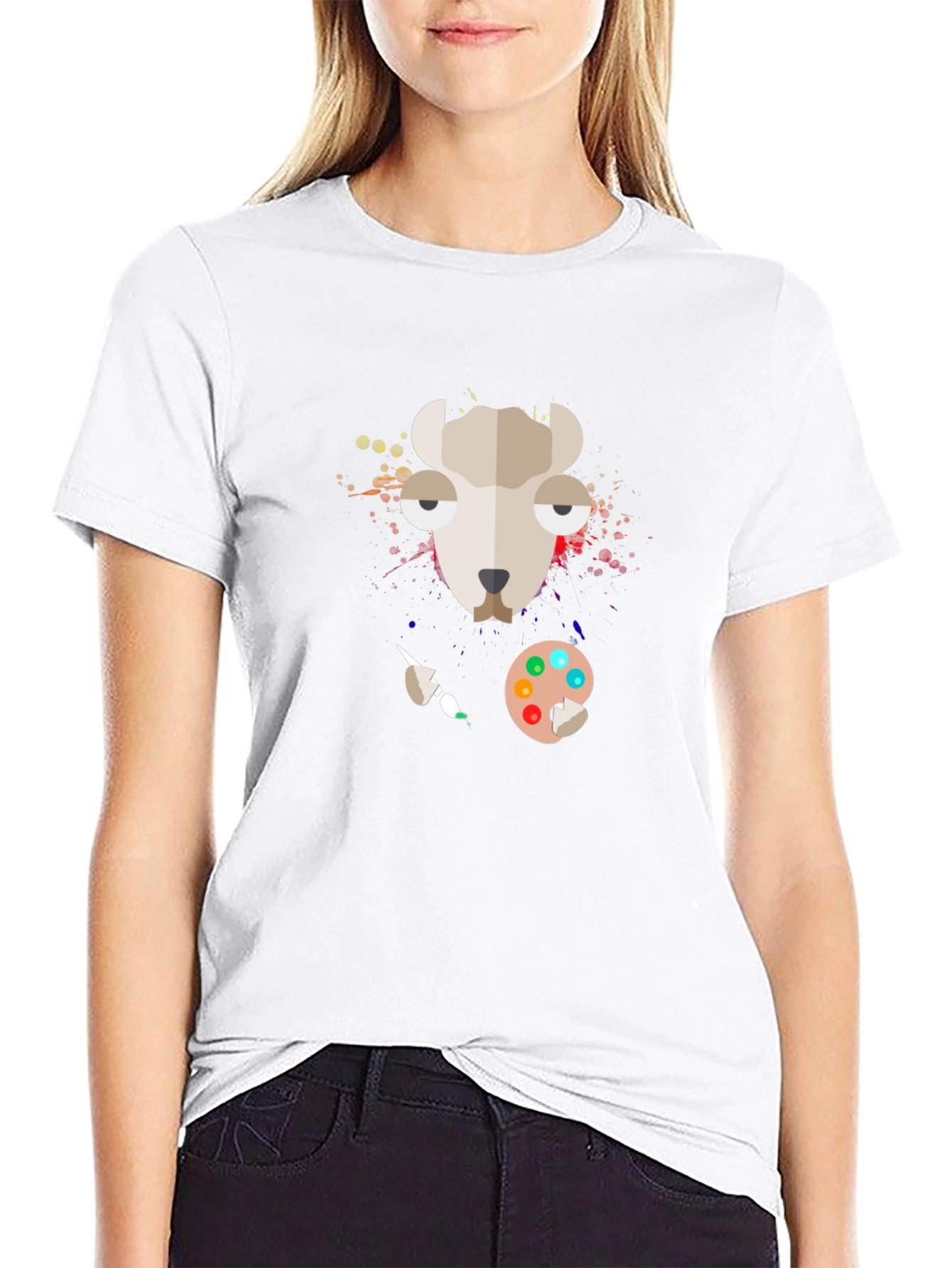 Artist Sheep Graphic Tee - Unique & Stylish