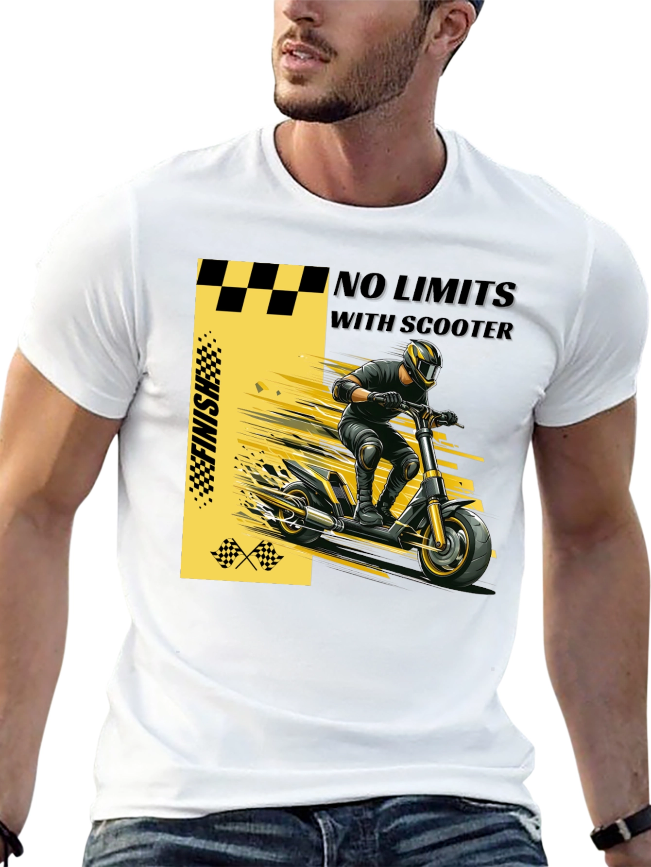 No Limits Scooter Graphic T-Shirt