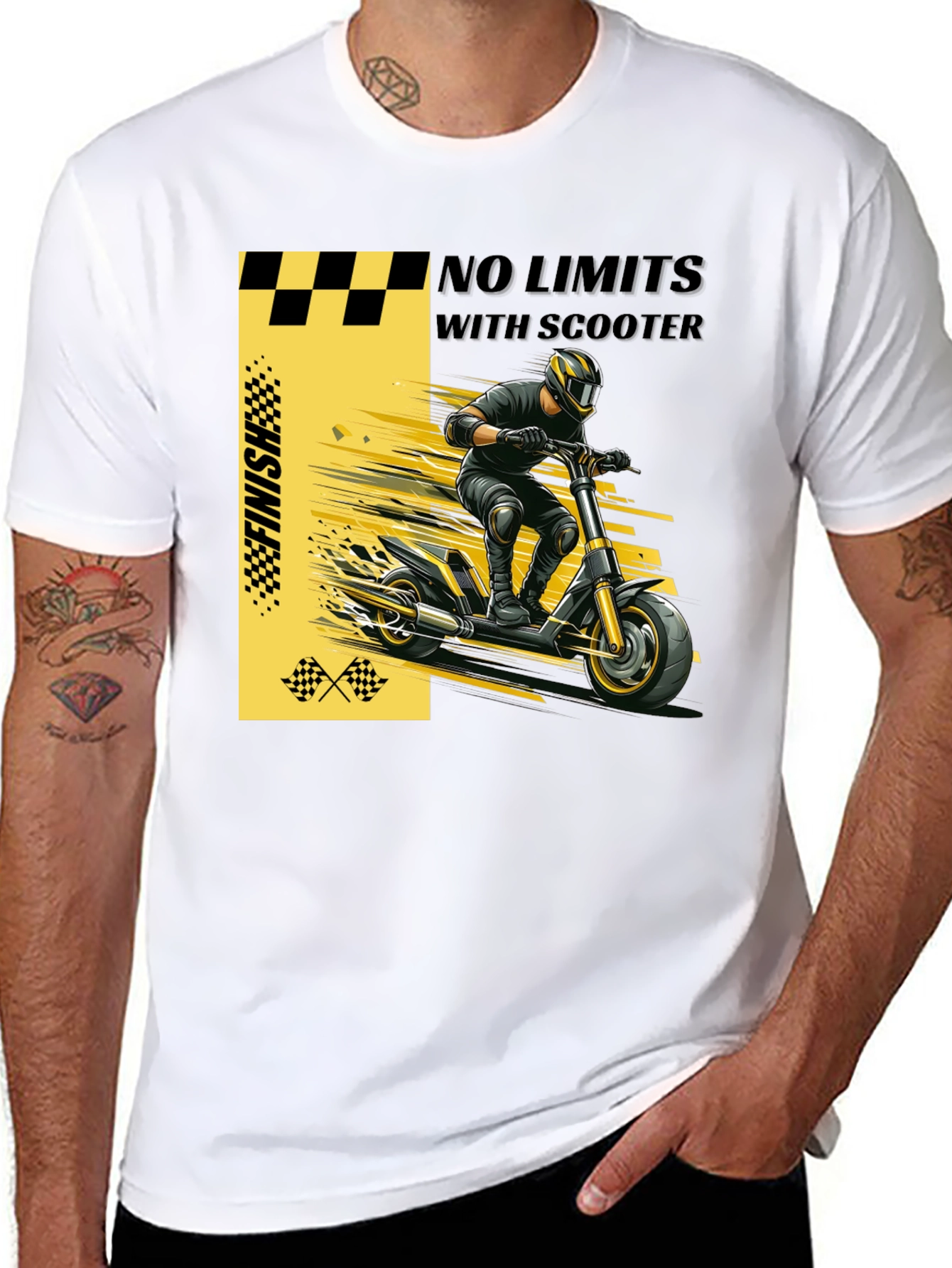 No Limits Scooter Graphic T-Shirt