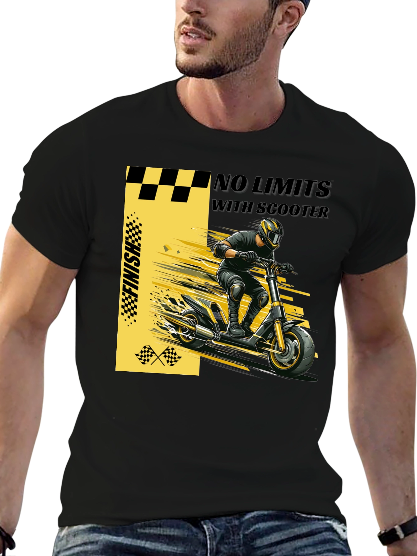 No Limits Scooter Graphic T-Shirt