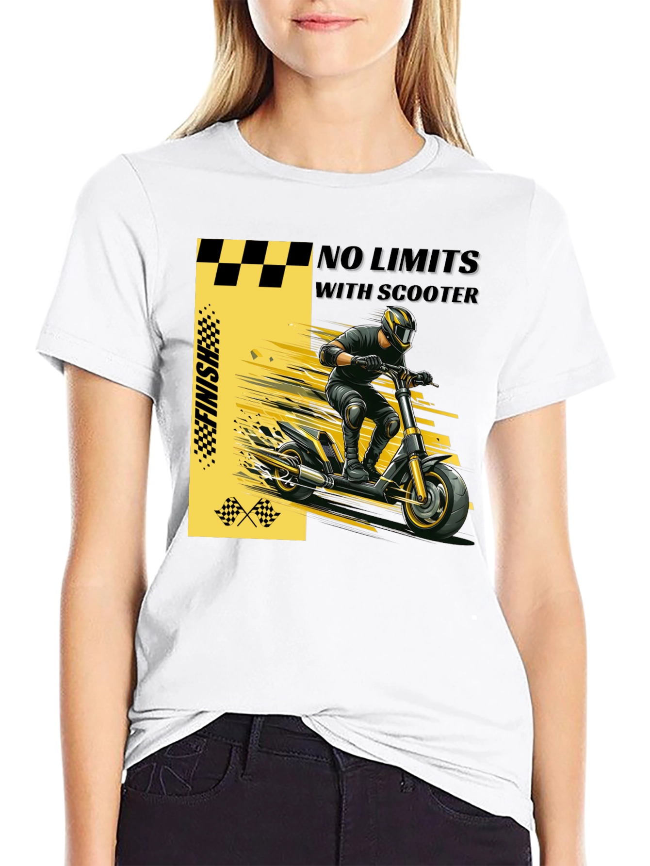 No Limits Scooter Graphic T-Shirt