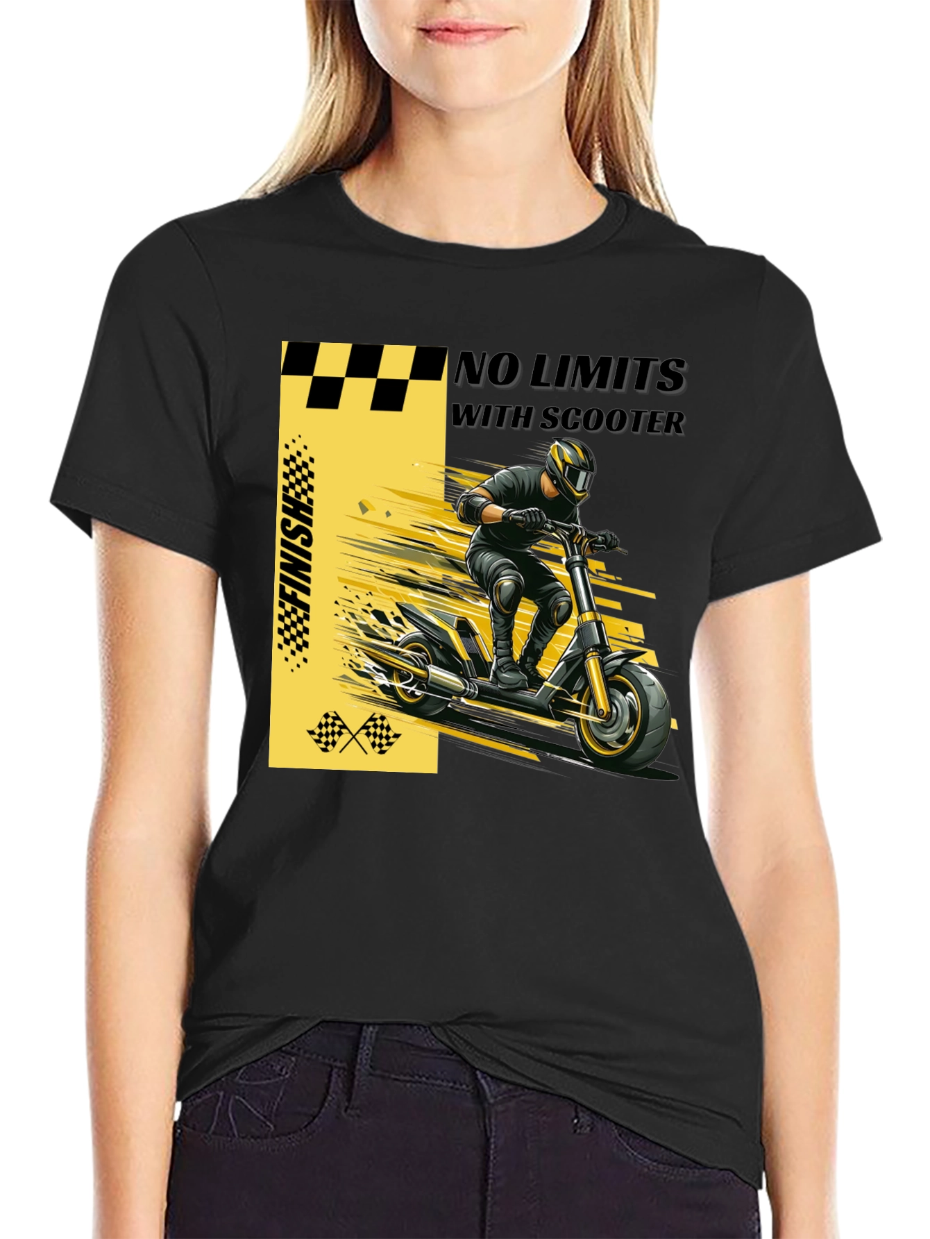 No Limits Scooter Graphic T-Shirt