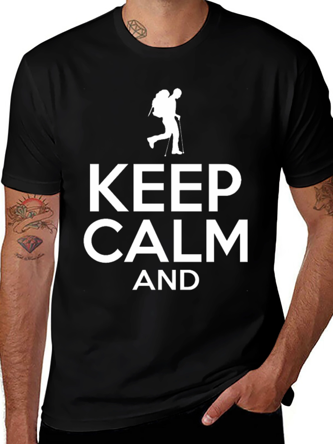 Keep Calm & Hike Black T-Shirt