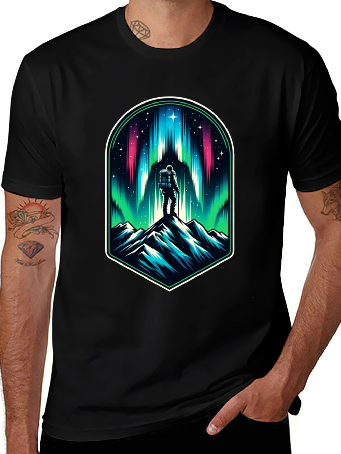 Aurora Climber Graphic Tee - Black