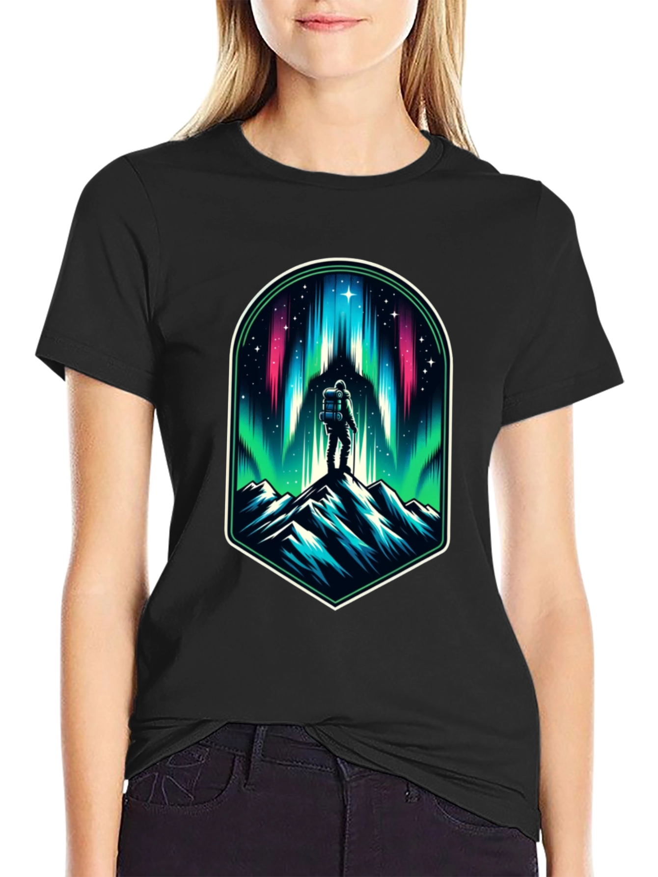 Aurora Climber Graphic Tee - Black