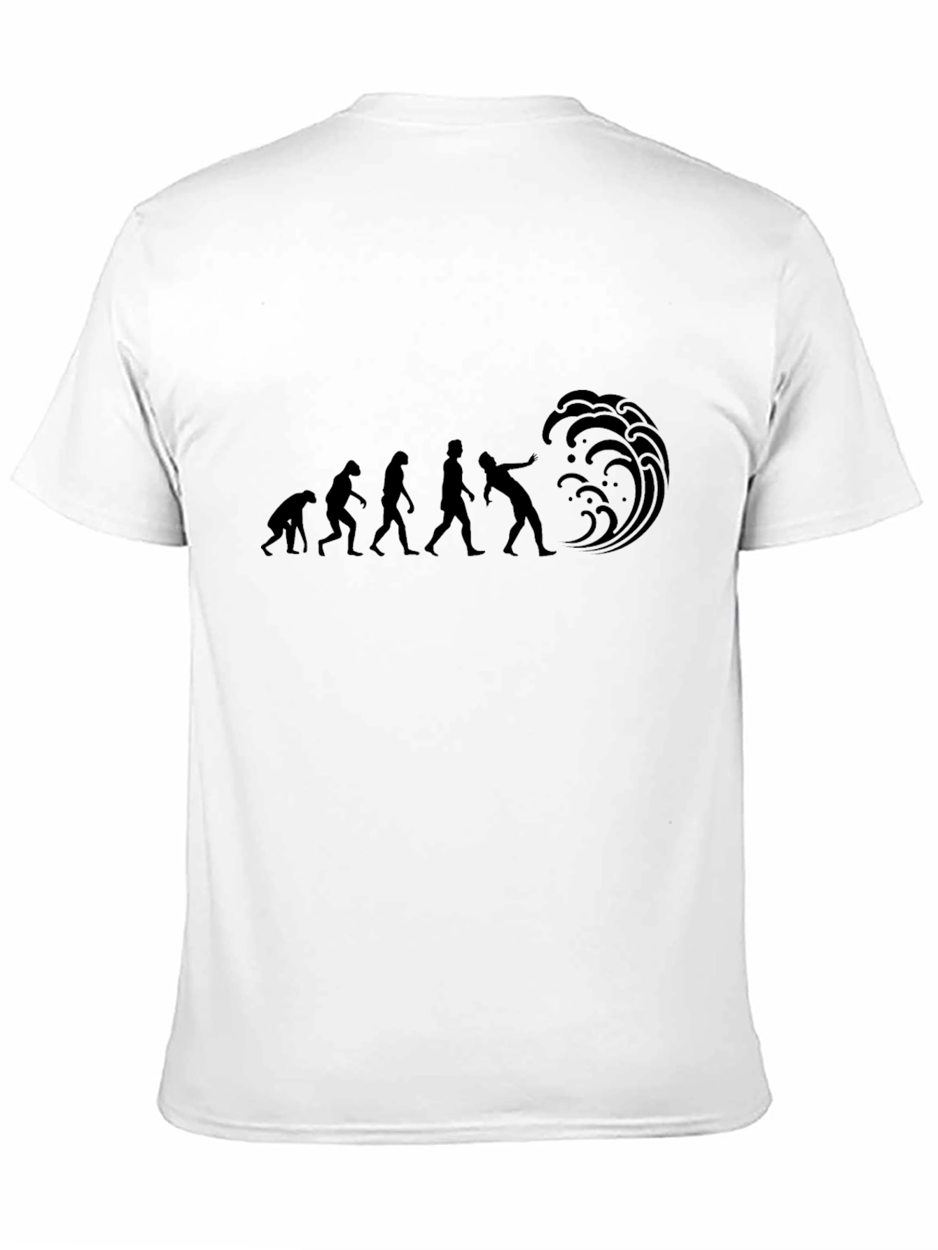 Evolution of Surfing Black T-Shirt