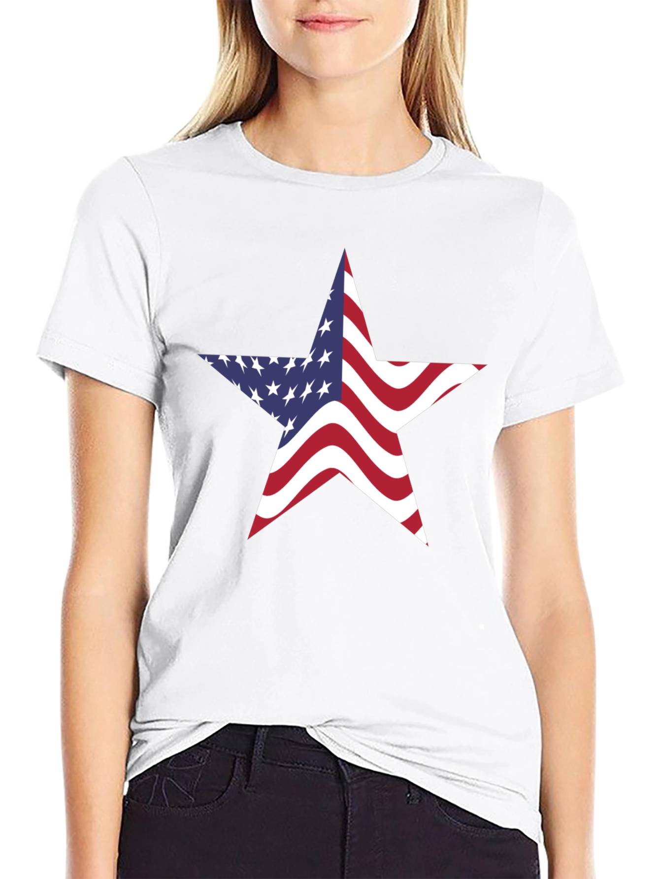 American Flag Star Graphic Tee - Patriotic Pride