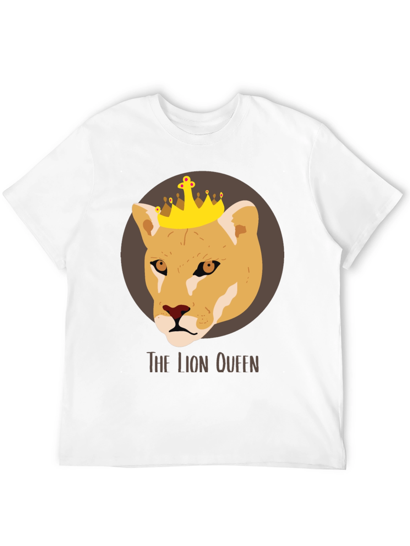 Lion Queen Graphic Tee - Unisex Black T-Shirt