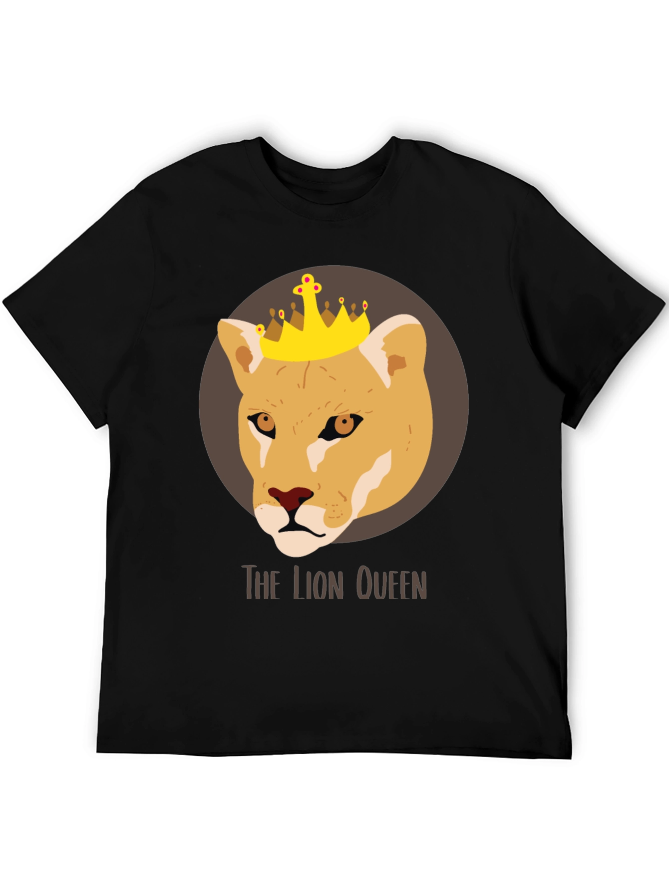 Lion Queen Graphic Tee - Unisex Black T-Shirt