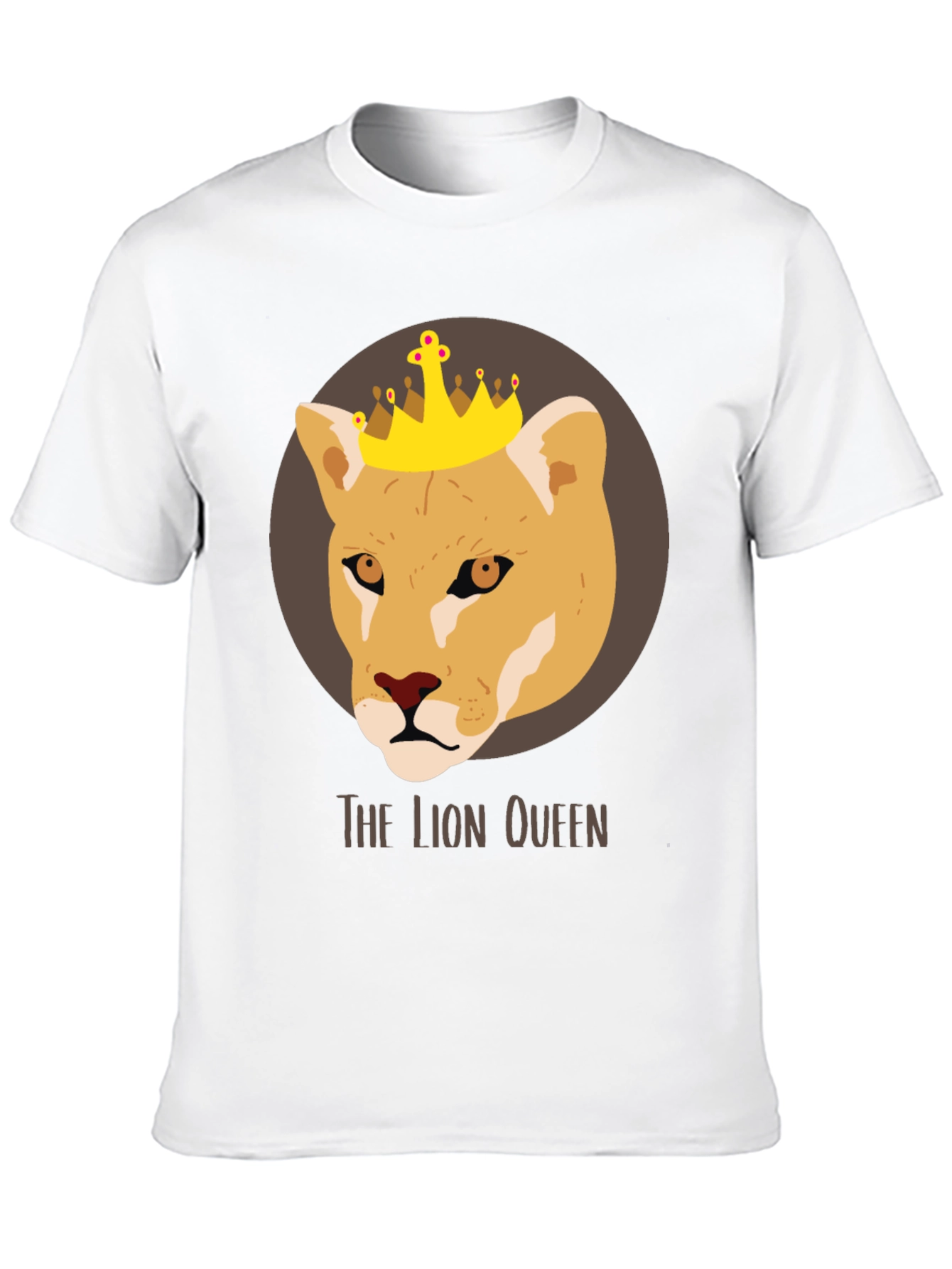Lion Queen Graphic Tee - Unisex Black T-Shirt