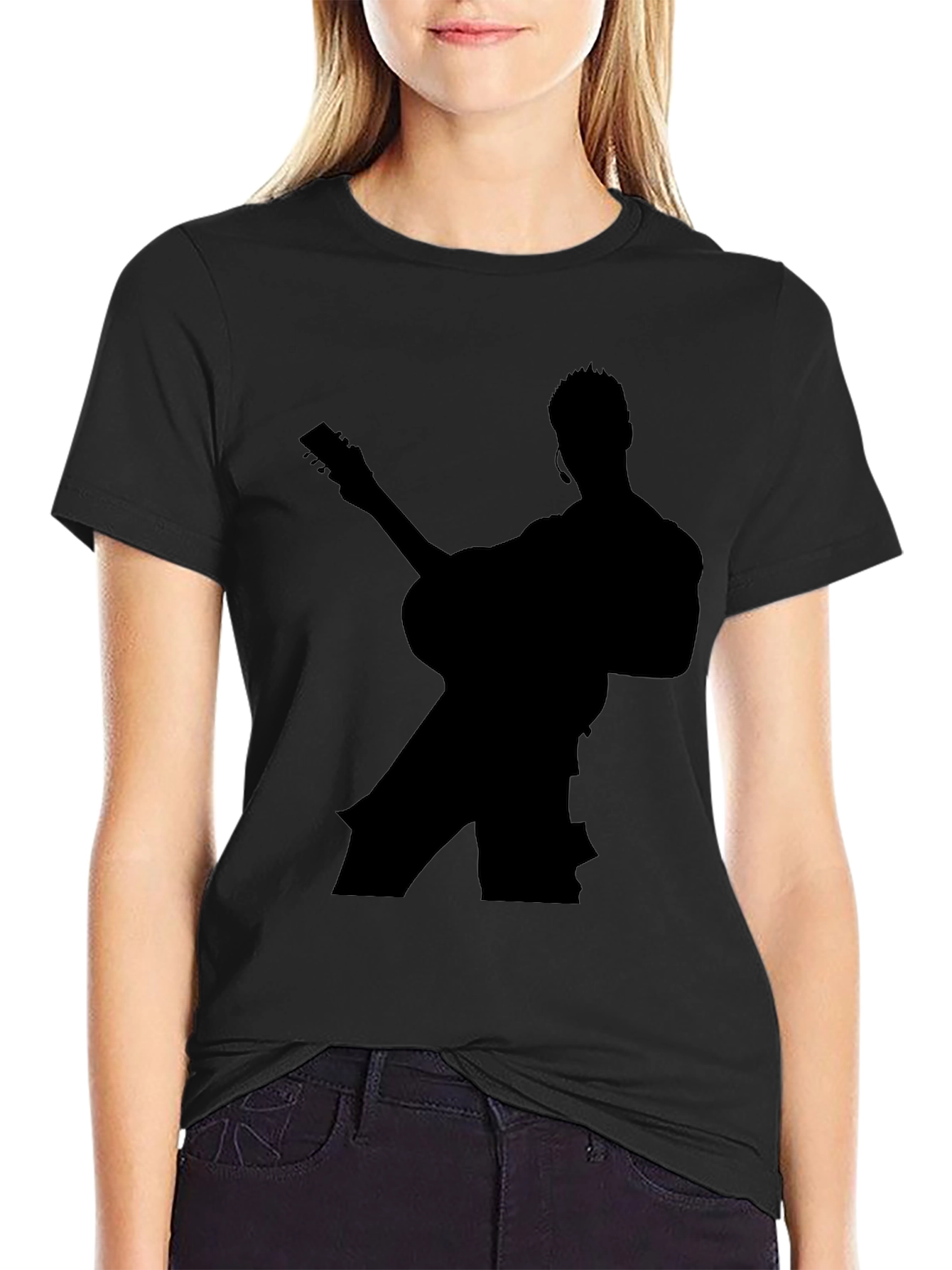 Silhouette Guitarist Graphic T-Shirt
