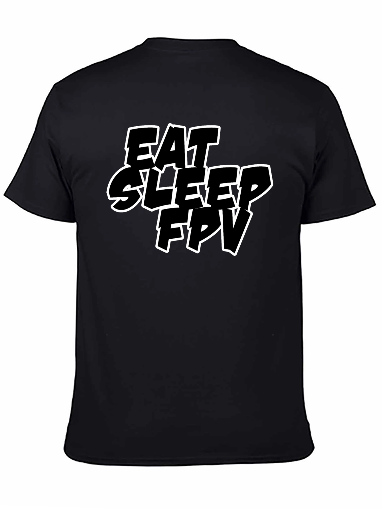 Eat Sleep FPV Black T-Shirt - Drone Racing Tee