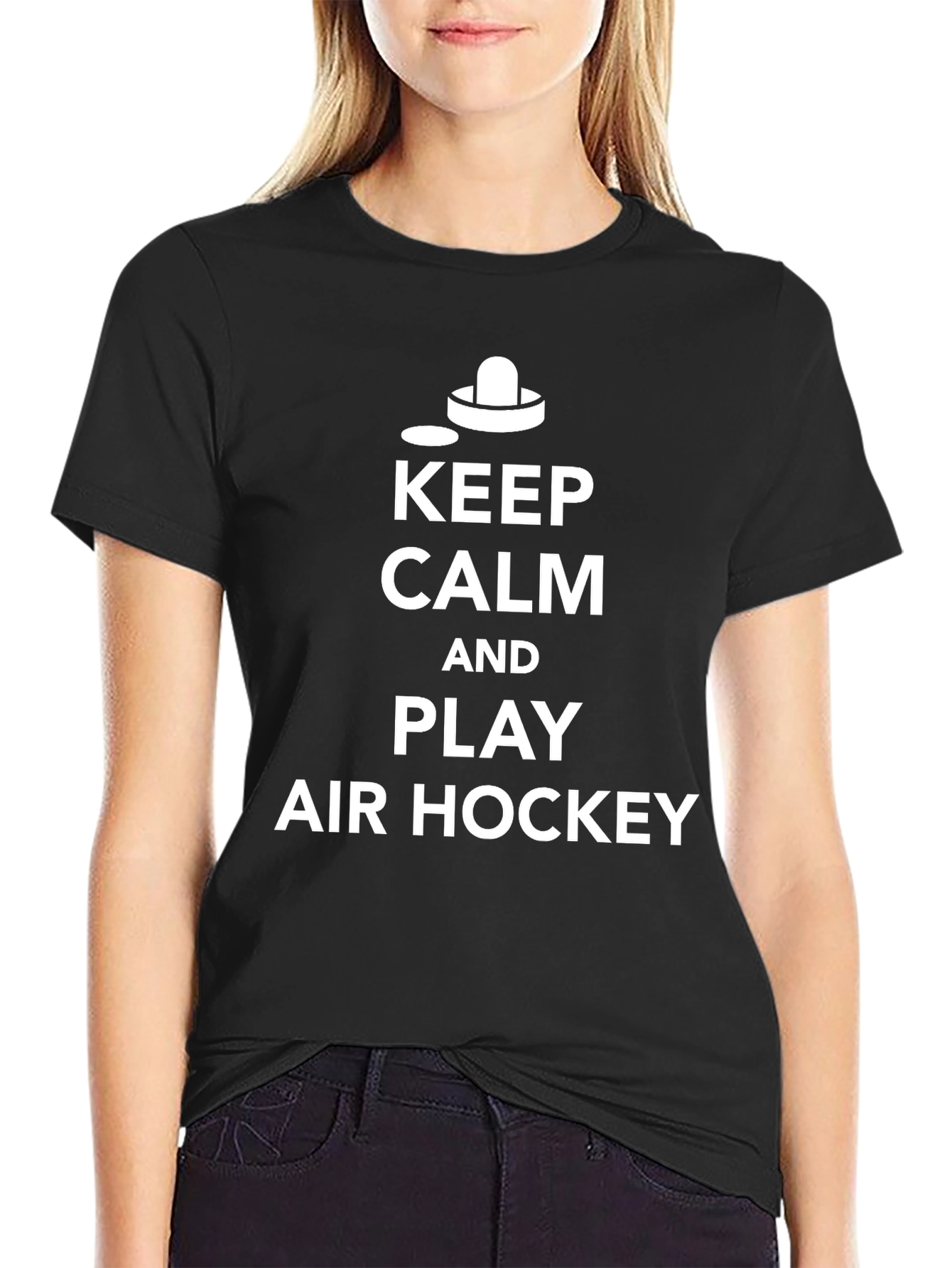 Keep Calm Air Hockey Graphic Tee