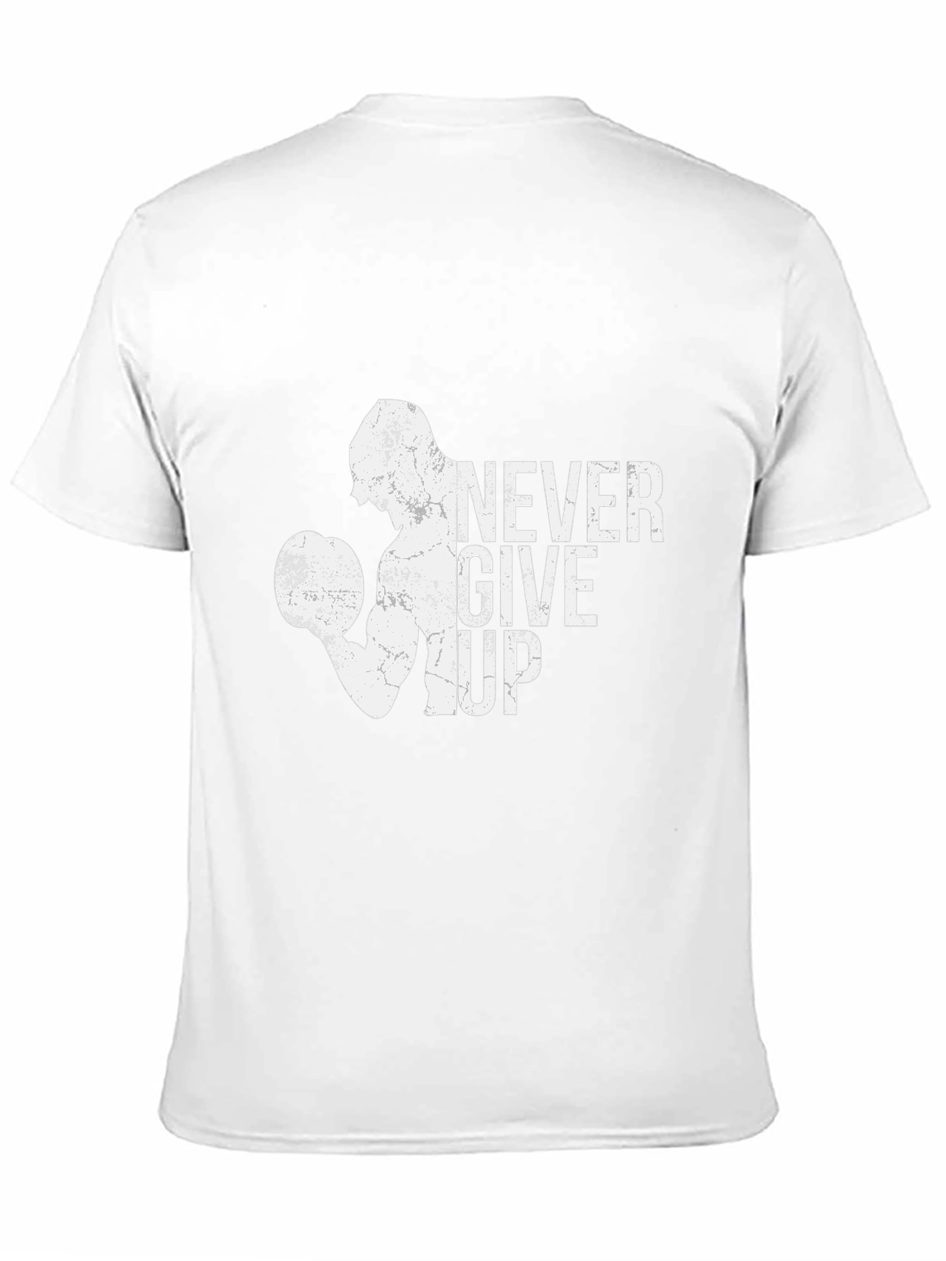 Never Give Up Graphic T-Shirt - Black Cotton Tee