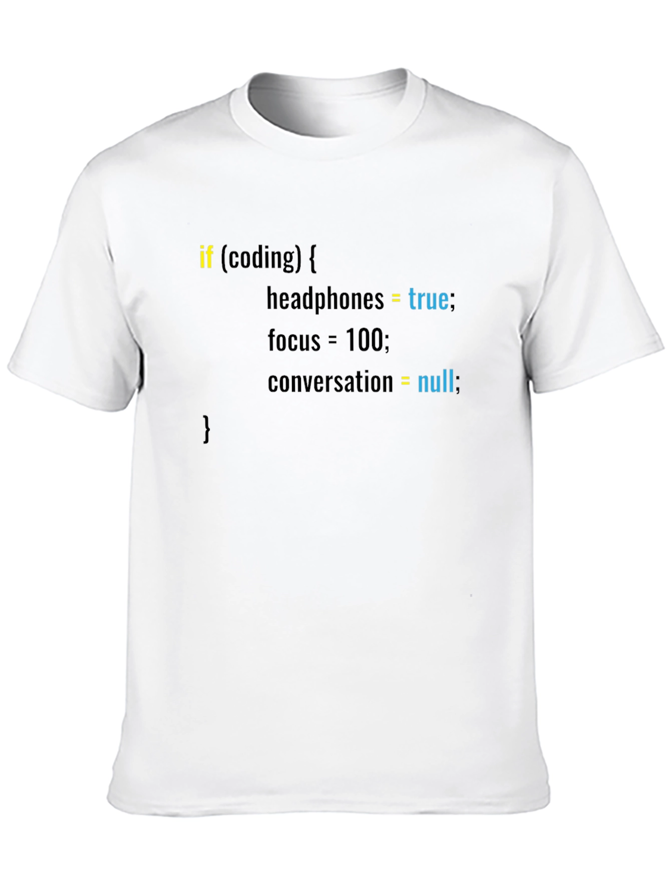Coding Mode Black Tee - Headphones and Focus!