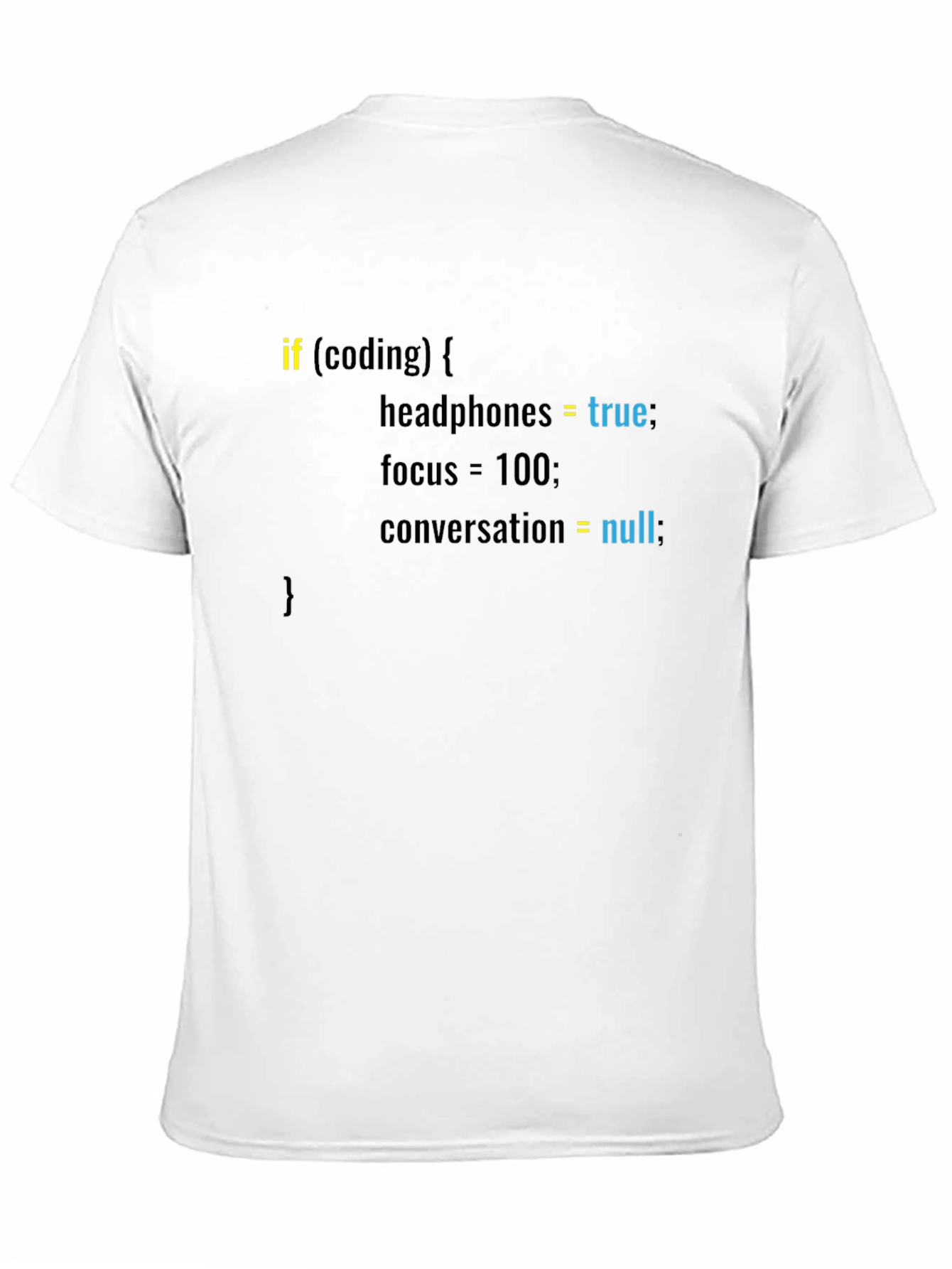 Coding Mode Black Tee - Headphones and Focus!