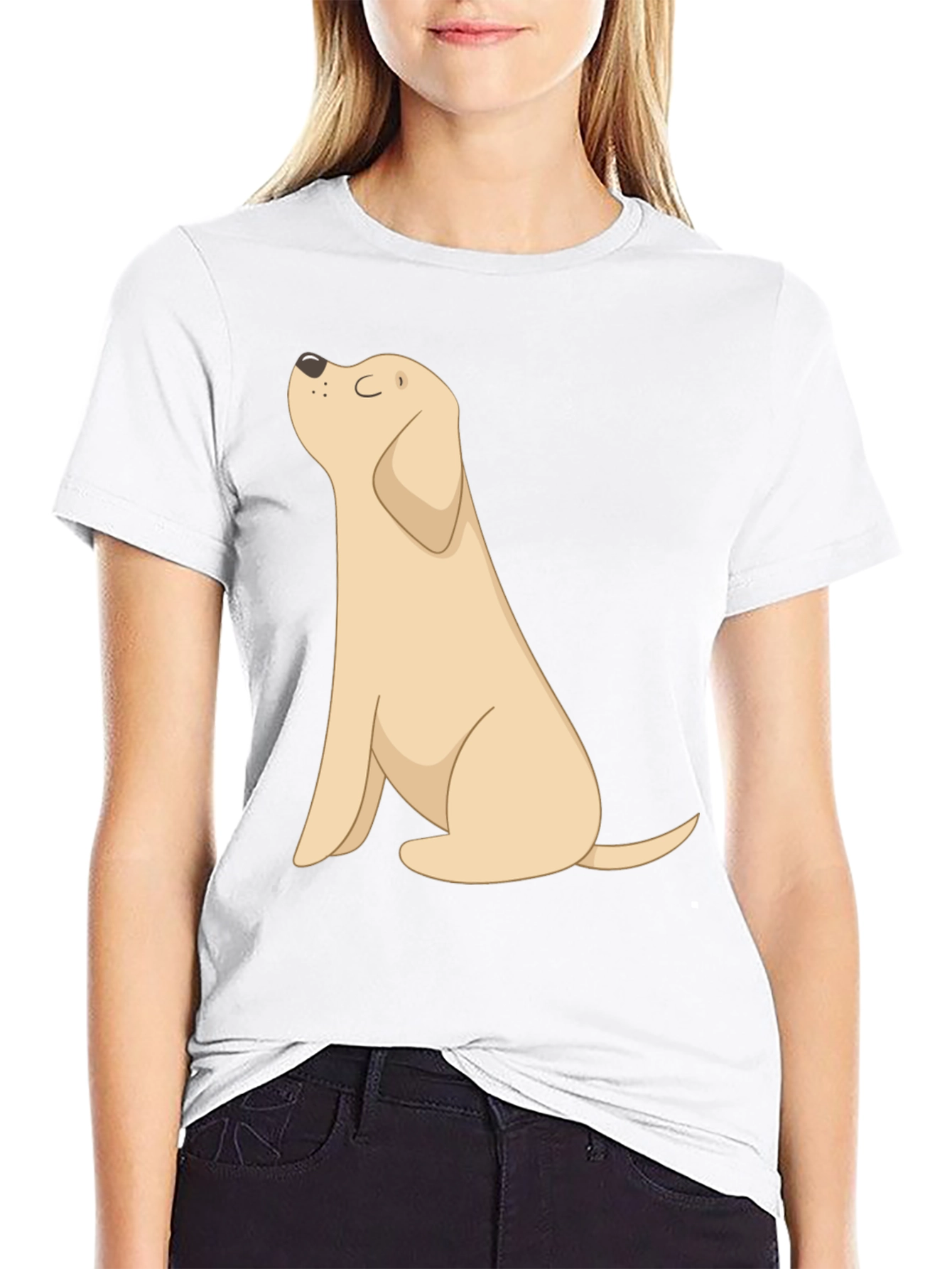 Dog Graphic Tee - Black Casual T-Shirt