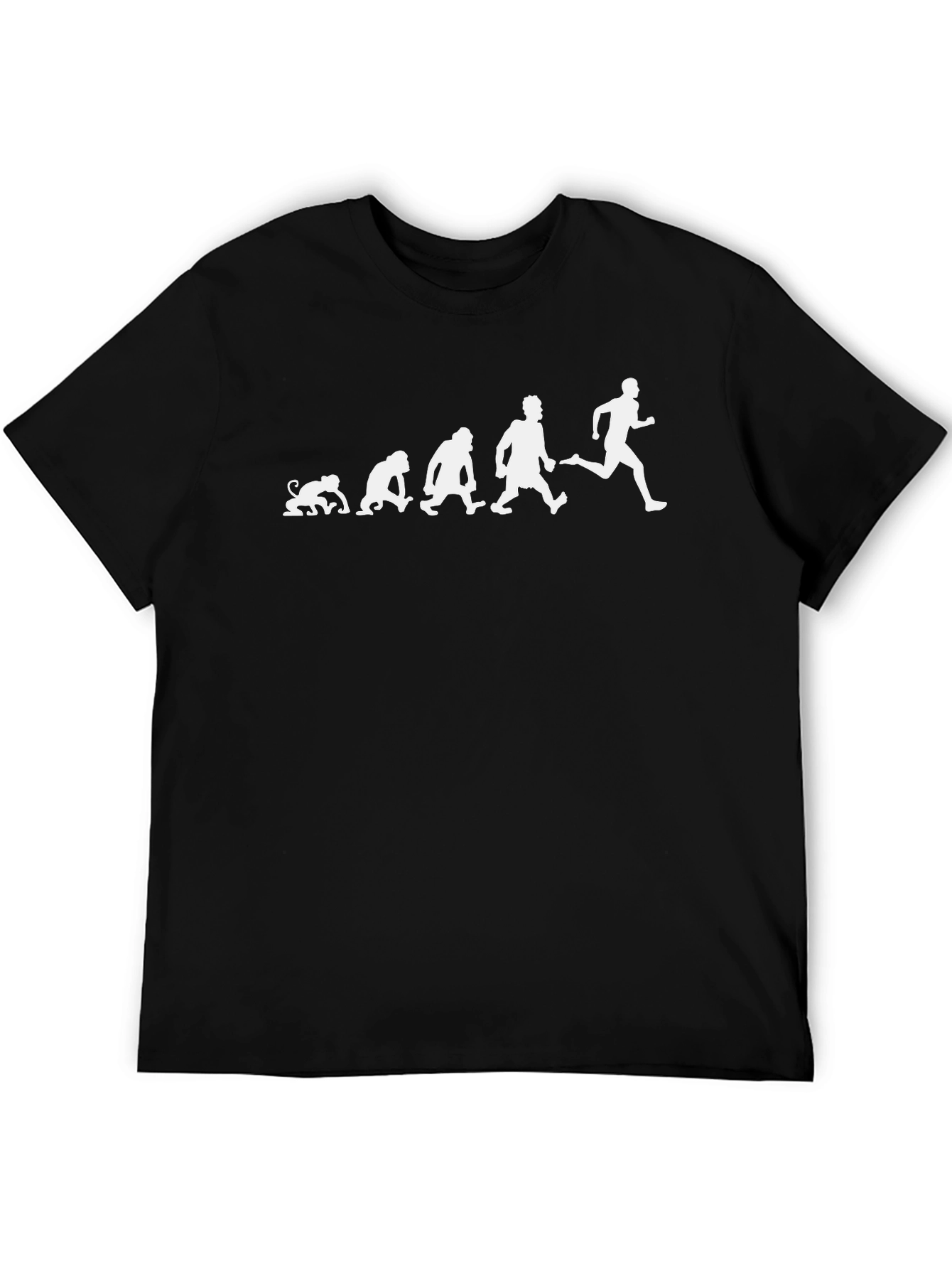 Evolution of a Runner T-Shirt - Black Cotton Tee