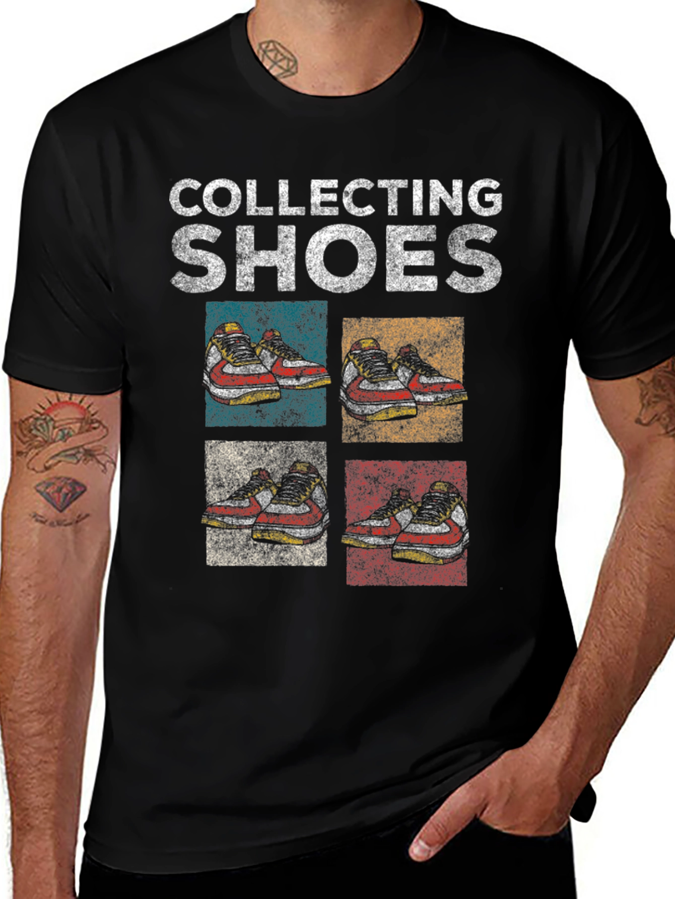 Collecting Shoes Graphic Tee - Mens Black T-Shirt