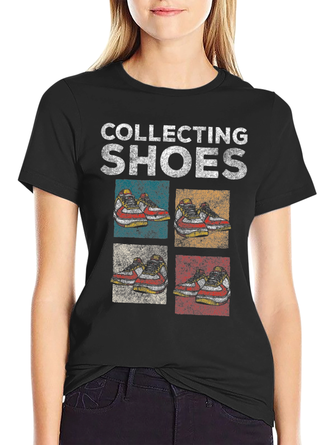 Collecting Shoes Graphic Tee - Mens Black T-Shirt