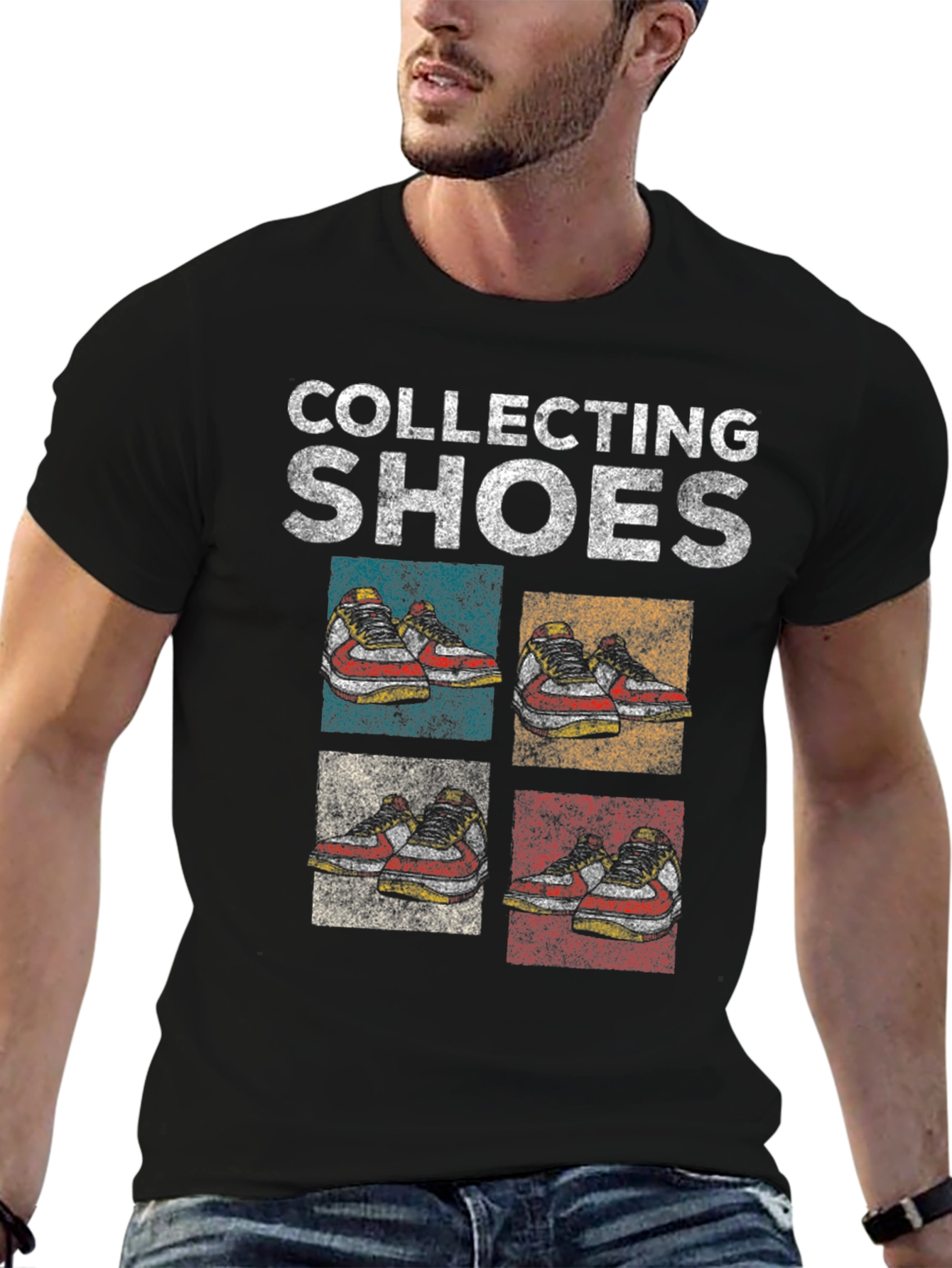 Collecting Shoes Graphic Tee - Mens Black T-Shirt