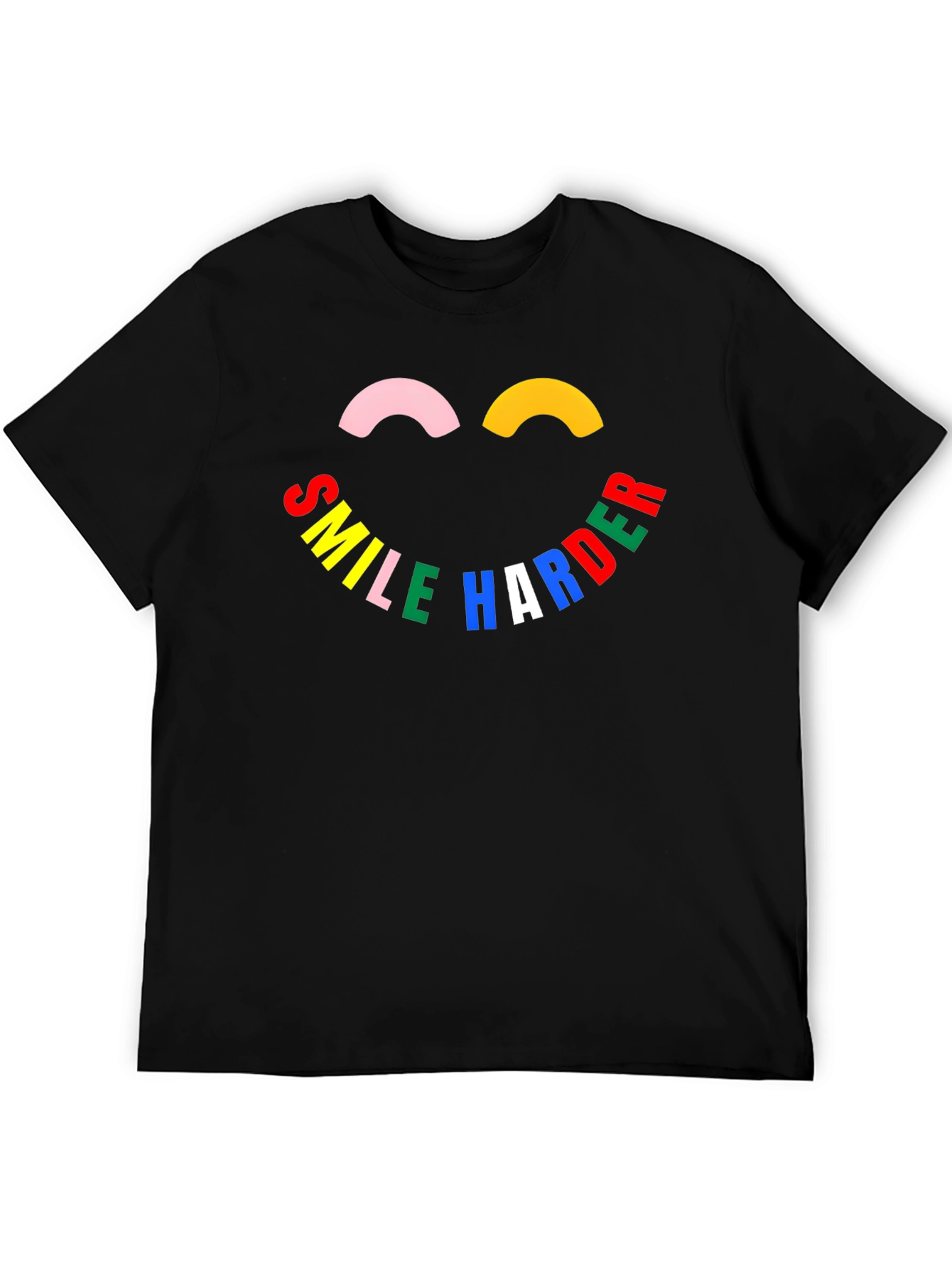 Smile Harder Graphic Tee - Black T-Shirt