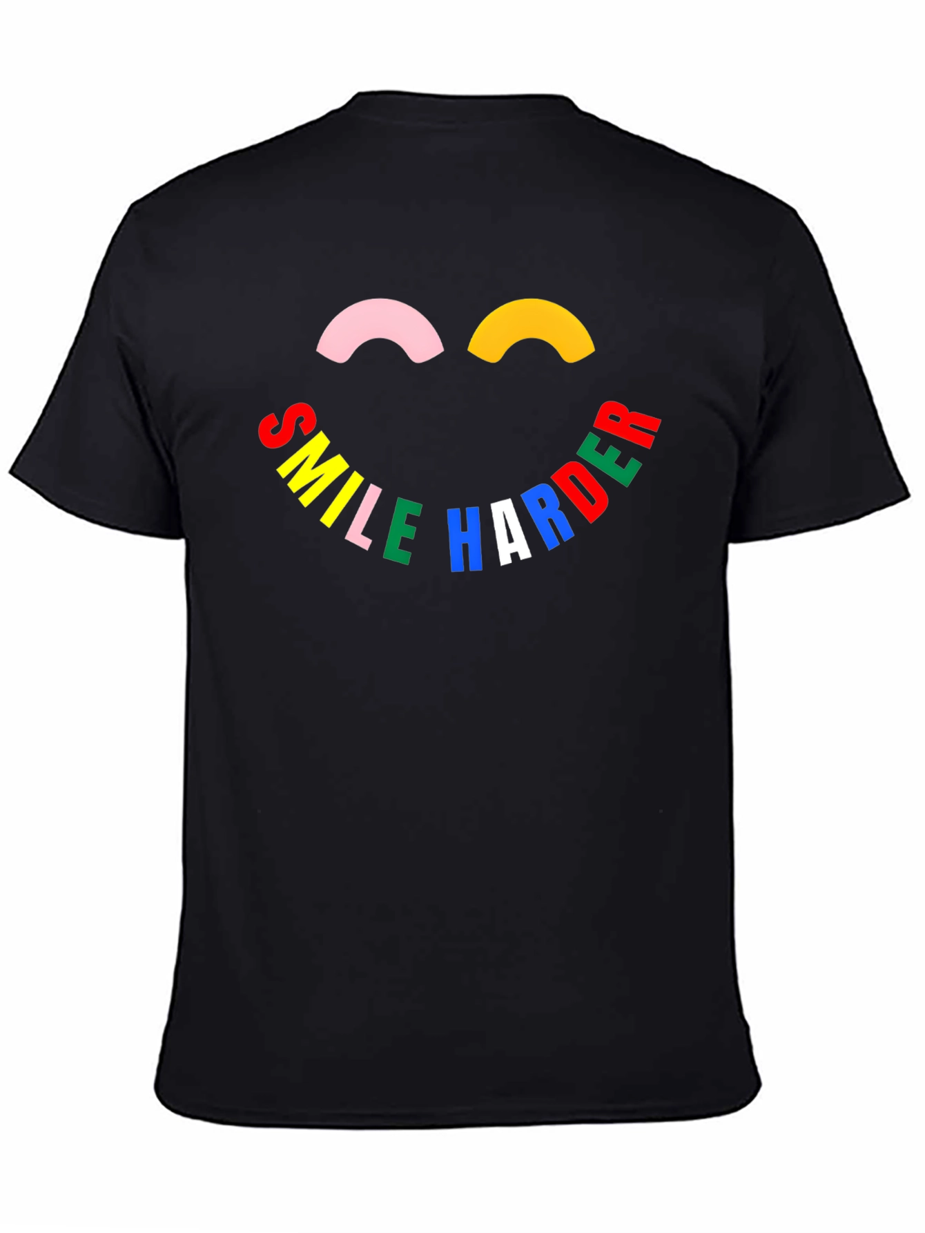Smile Harder Graphic Tee - Black T-Shirt