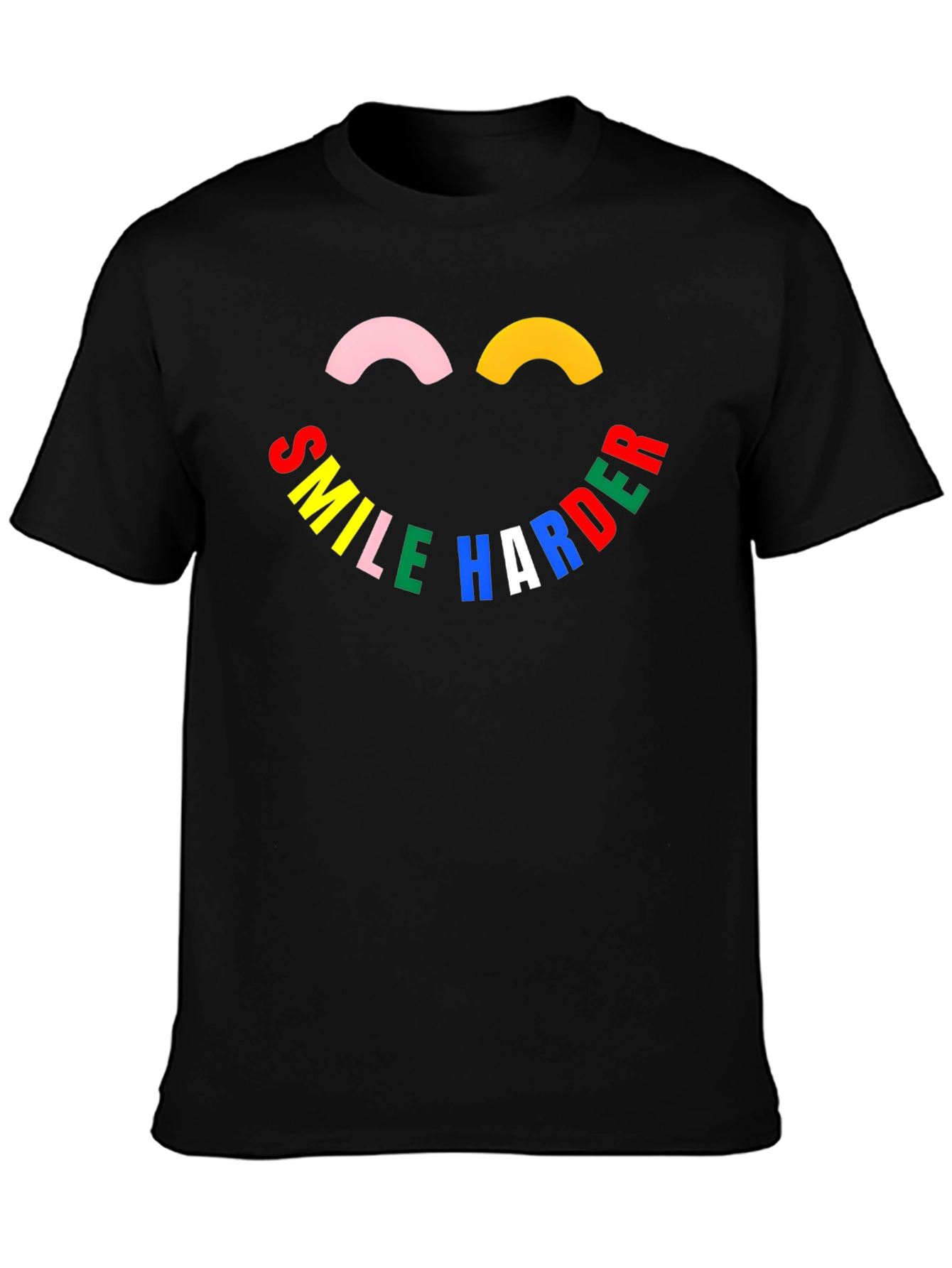 Smile Harder Graphic Tee - Black T-Shirt