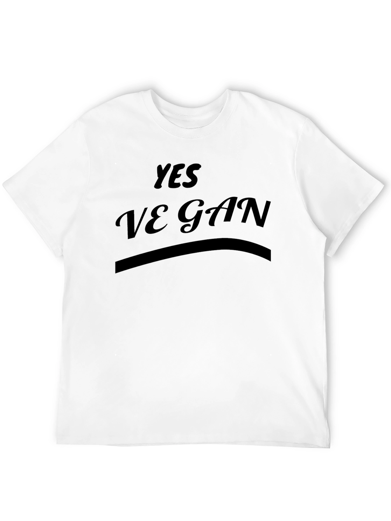 Yes Vegan Graphic T-Shirt -  Black Cotton Blend